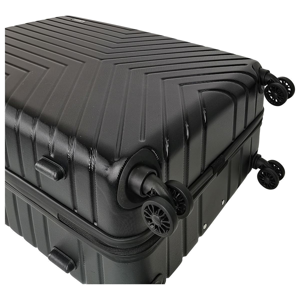 AIRPORT Valise cabine rigide noire Wavy Pop 55x35x20cm