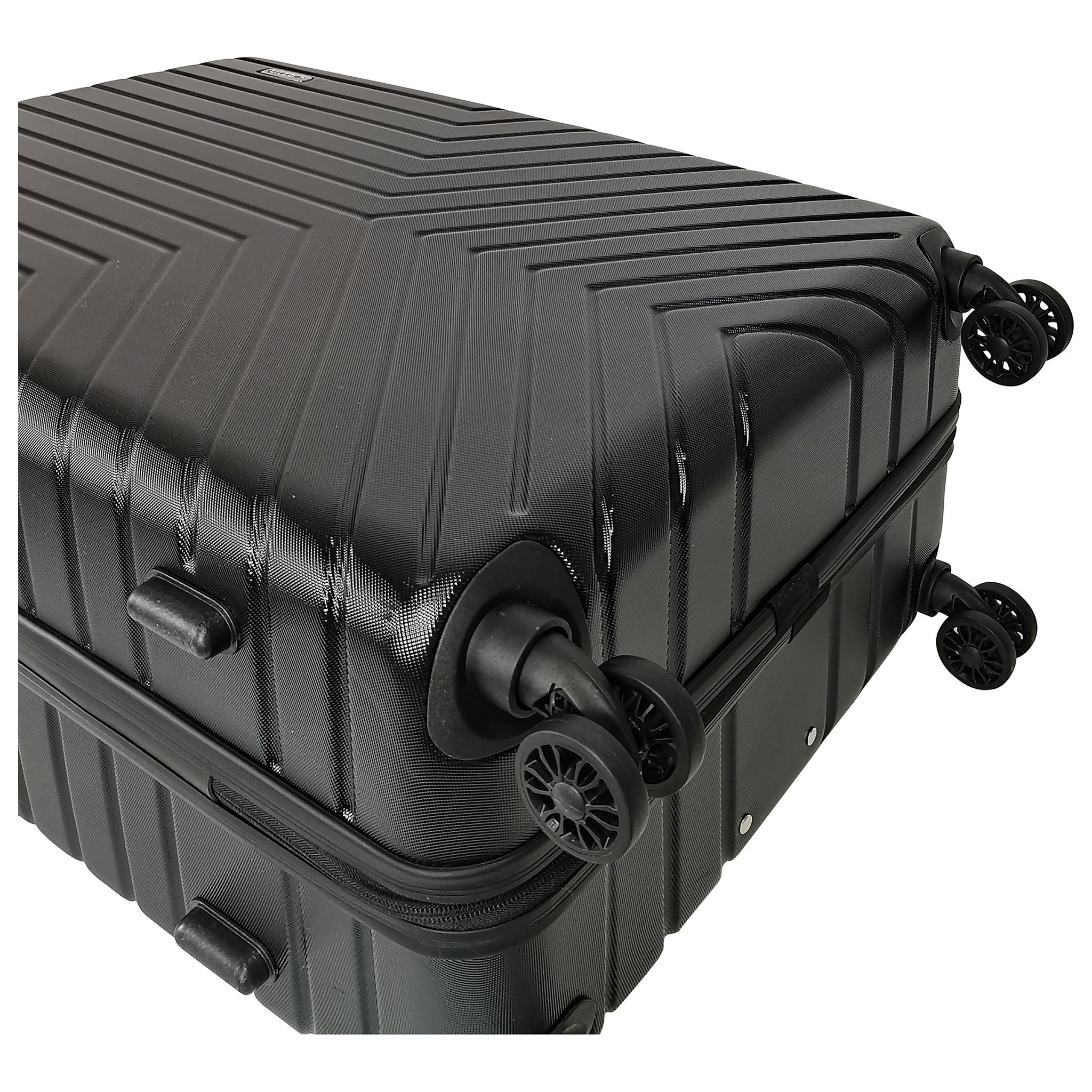 Voir la diapositive 5 : AIRPORT Valise cabine rigide noire Wavy Pop 55x35x20cm
