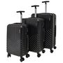 Voir la diapositive 8 : AIRPORT Valise cabine rigide noire Wavy Pop 55x35x20cm
