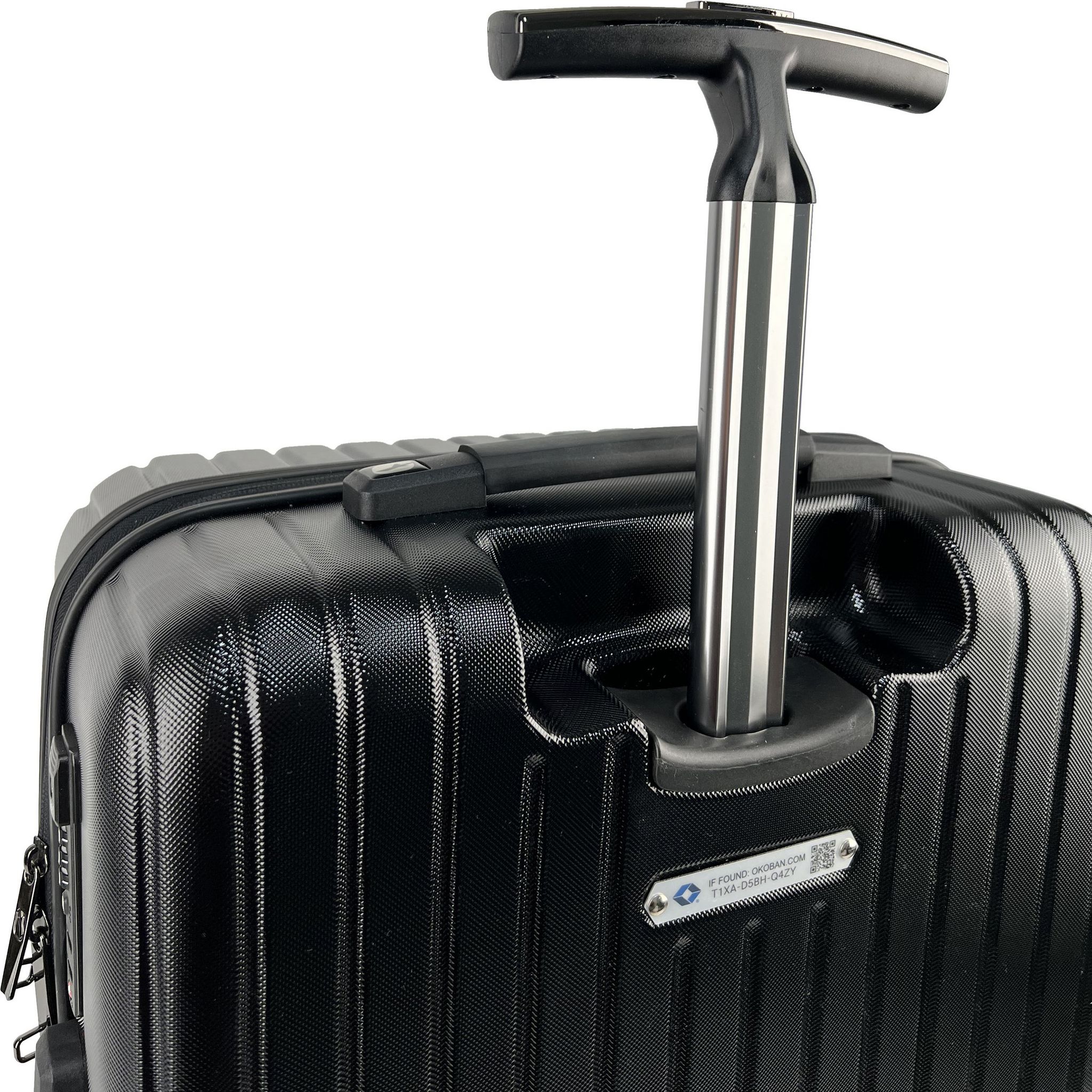 Voir la diapositive 10 : AIRPORT Valise cabine rigide noire Wavy Pop 55x35x20cm