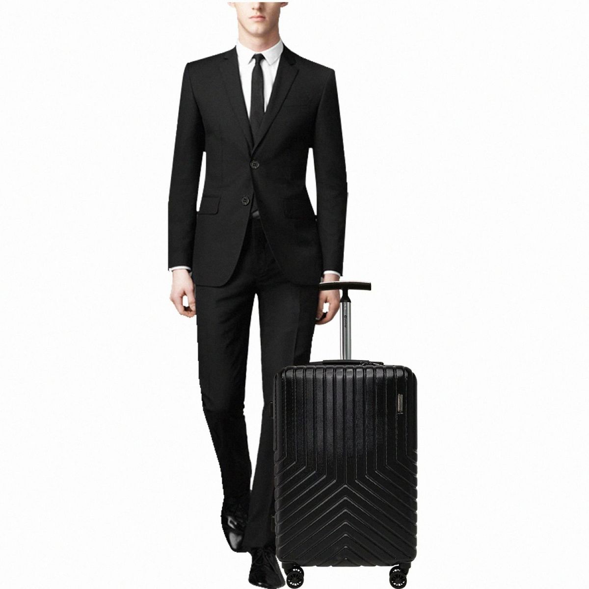 AIRPORT Valise rigide noire Evolight 65x43x25cm