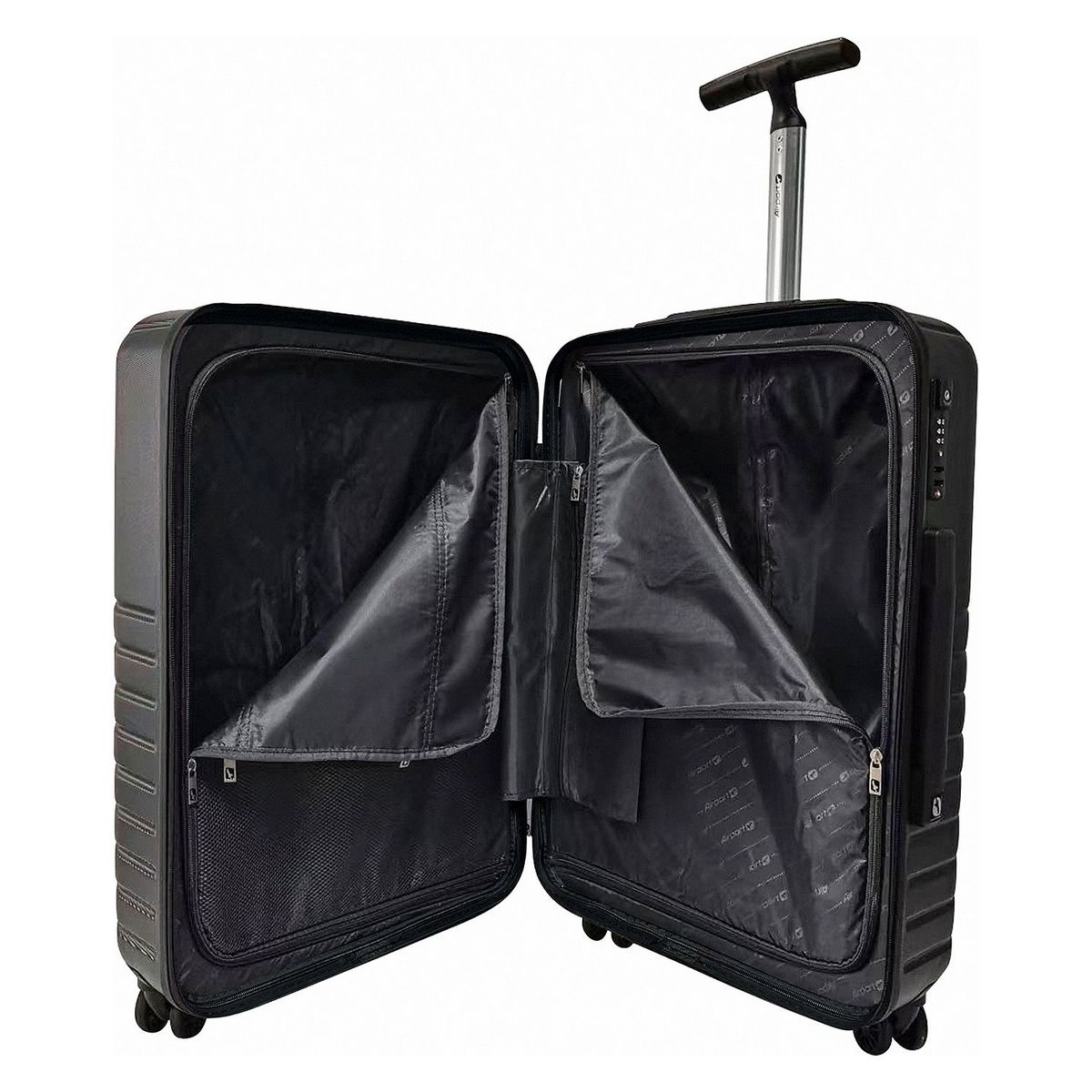 AIRPORT Valise rigide noire Evolight 65x43x25cm