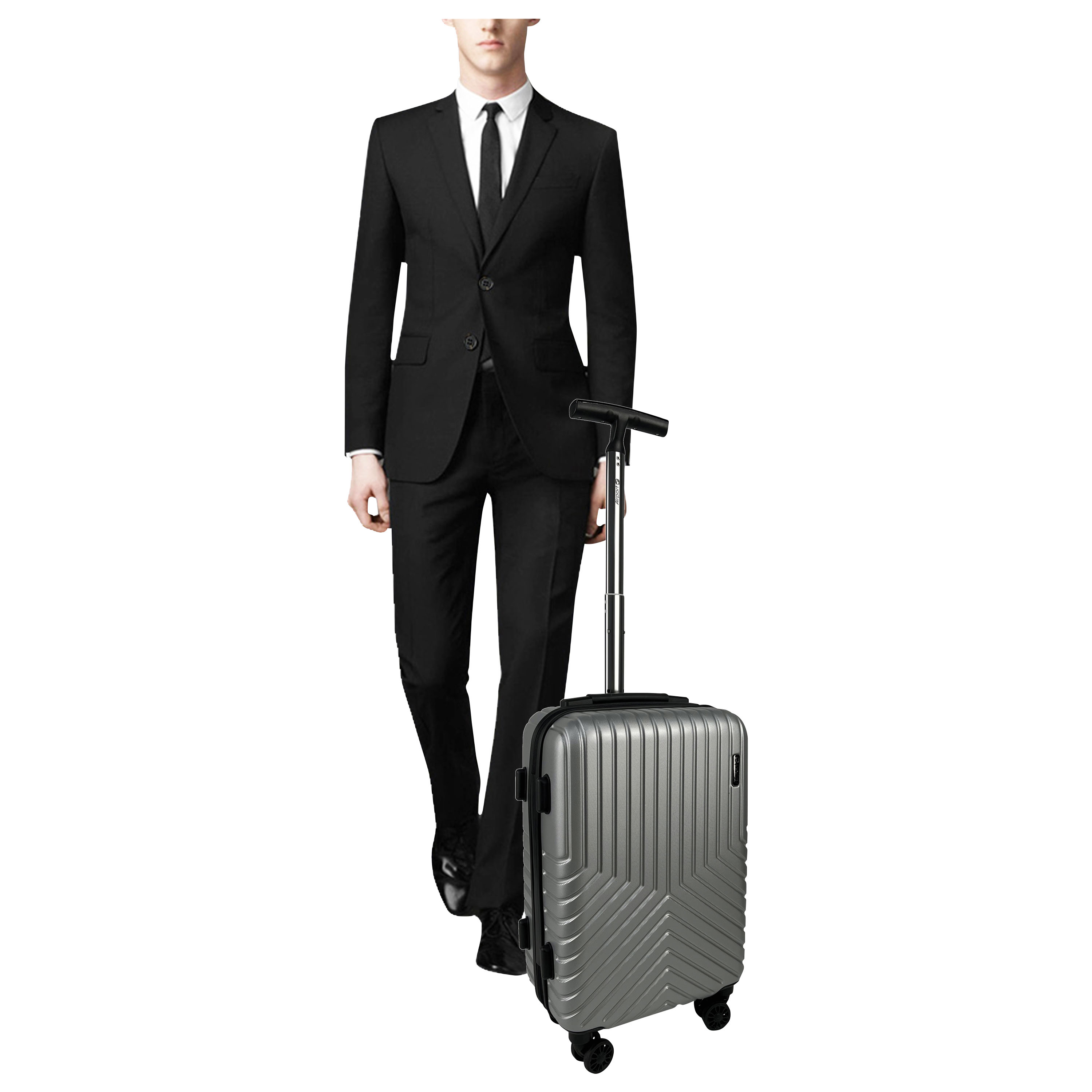 Voir la diapositive 13 : AIRPORT Valise cabine rigide grise Evolight 55x35x20cm