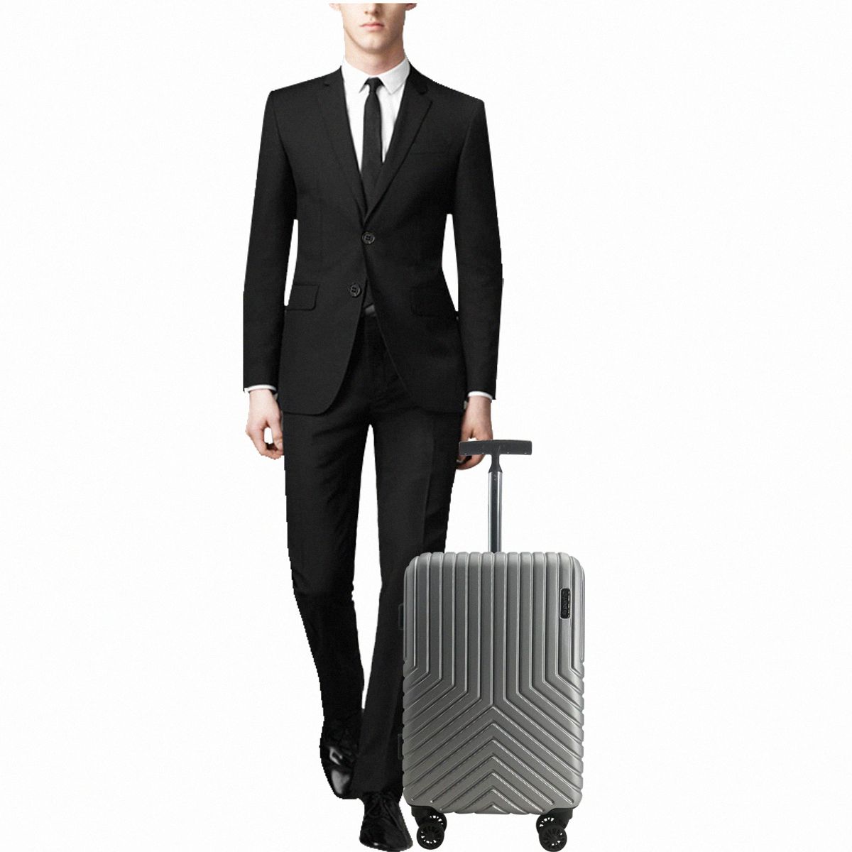 AIRPORT Valise cabine rigide grise Evolight 55x35x20cm