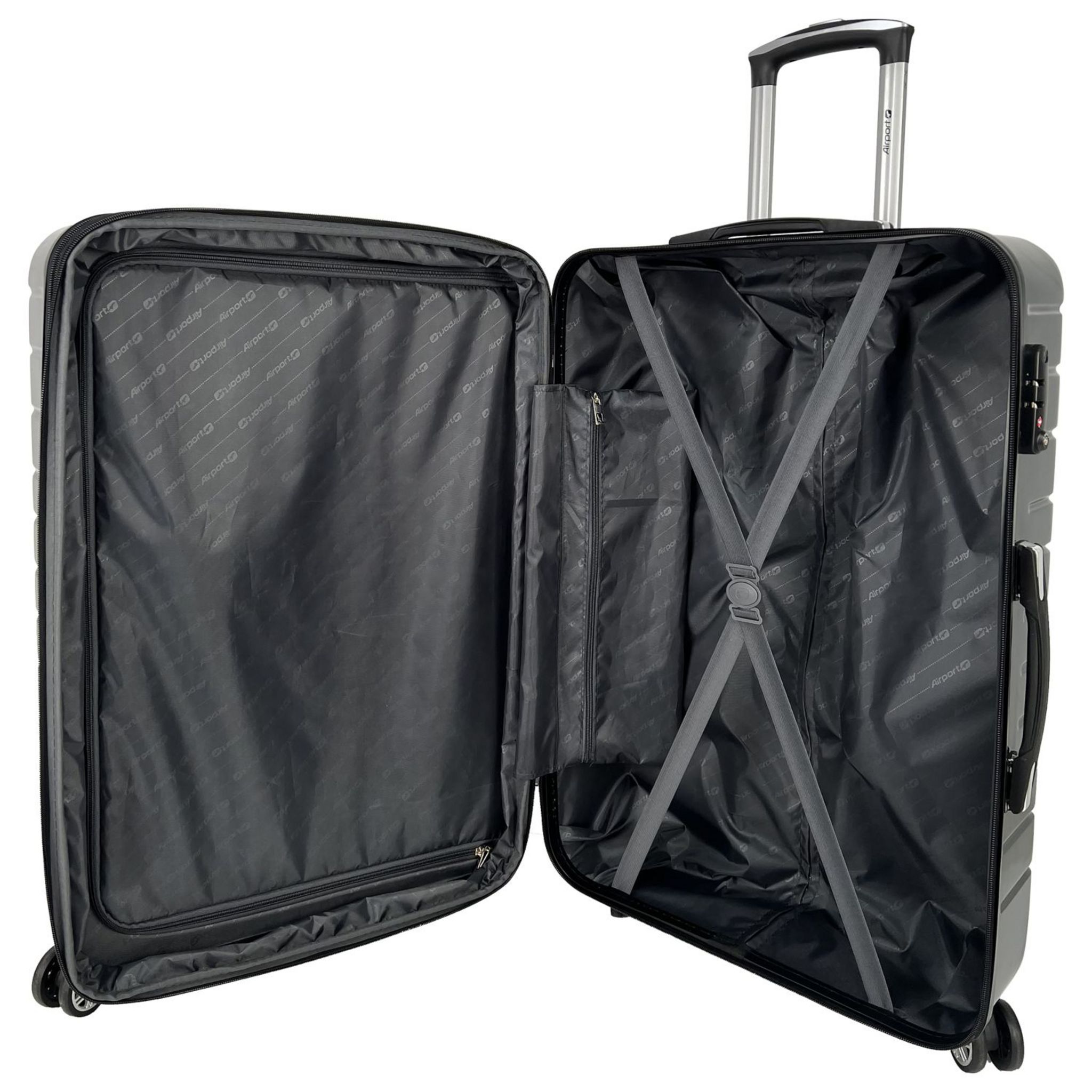 Voir la diapositive 5 : AIRPORT Valise rigide grise Wavy Pop 65x41x25cm
