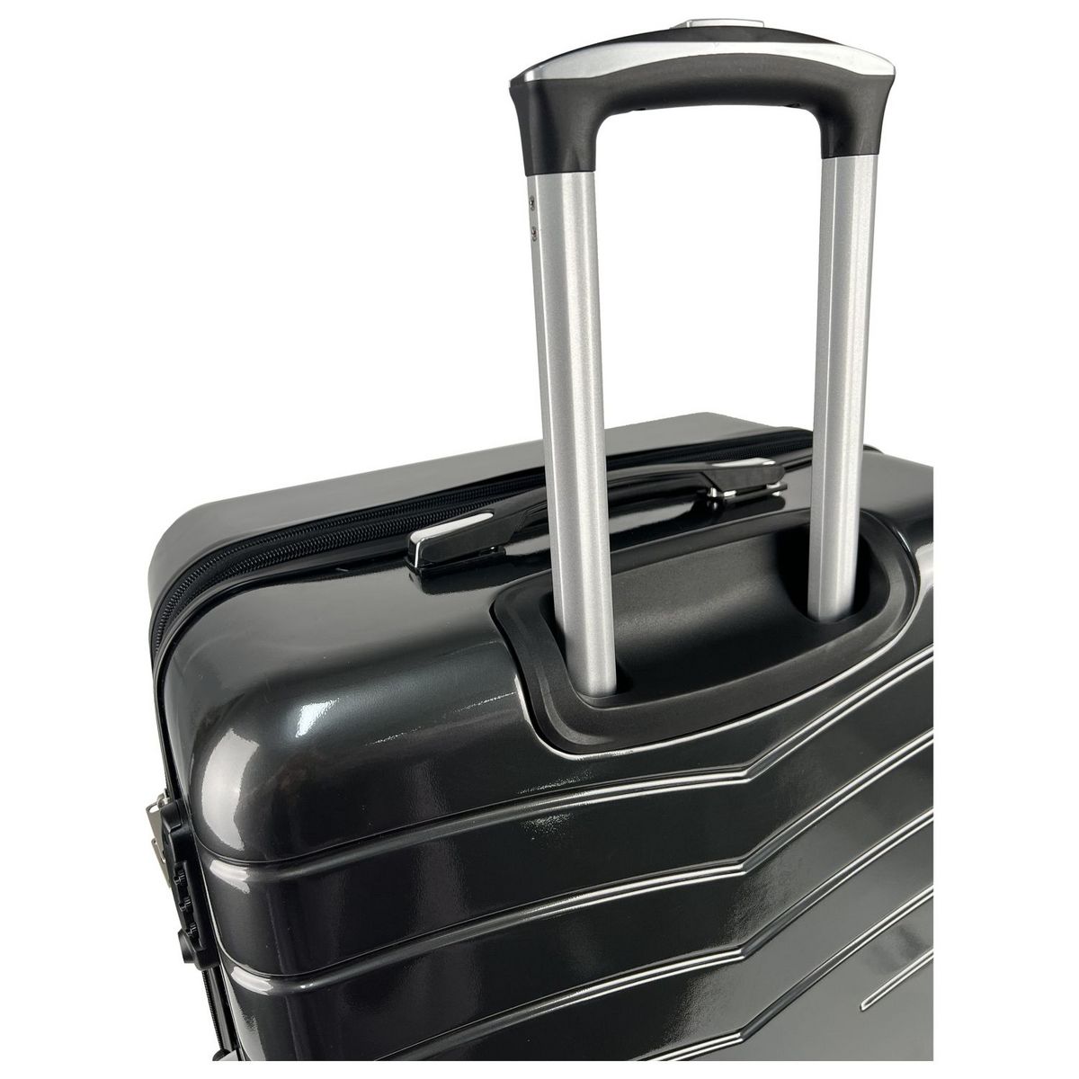 AIRPORT Valise rigide grise Wavy Pop 65x41x25cm