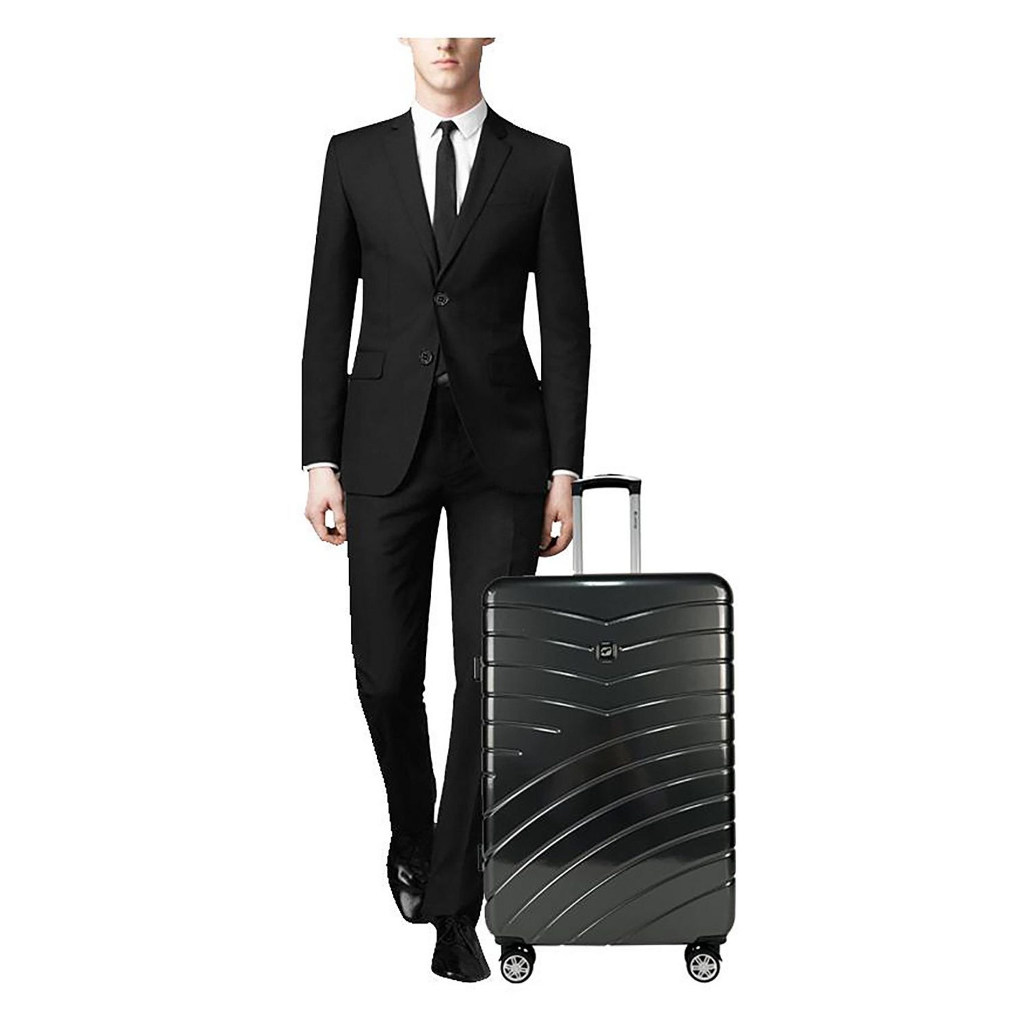 Voir la diapositive 9 : AIRPORT Valise rigide grise Wavy Pop 65x41x25cm
