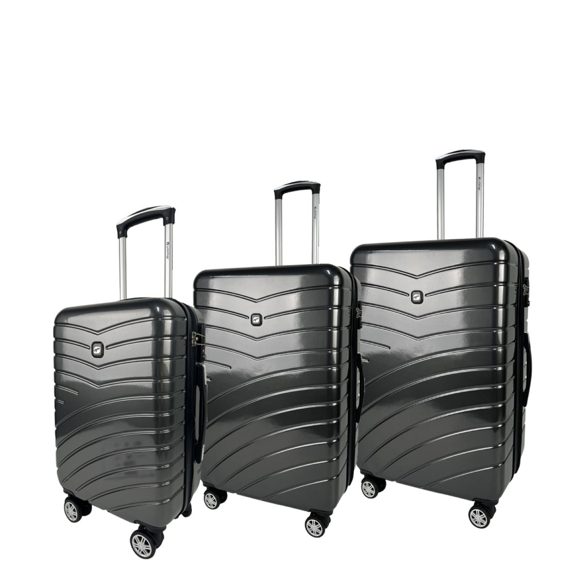 Voir la diapositive 10 : AIRPORT Valise rigide grise Wavy Pop 65x41x25cm