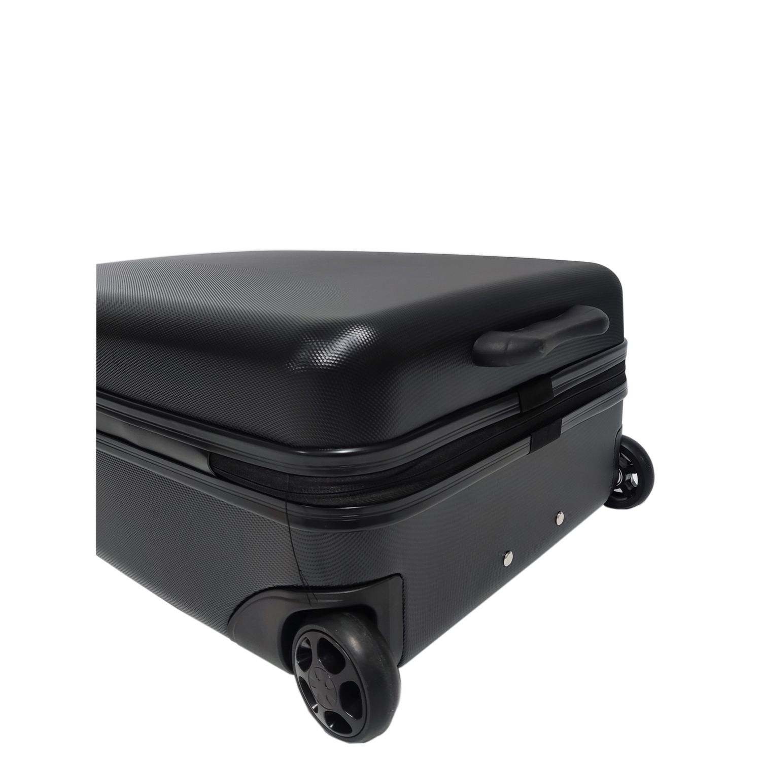 Voir la diapositive 5 : AUCHAN ESSENTIEL Valise cabine rigide noire 49x33x19cm