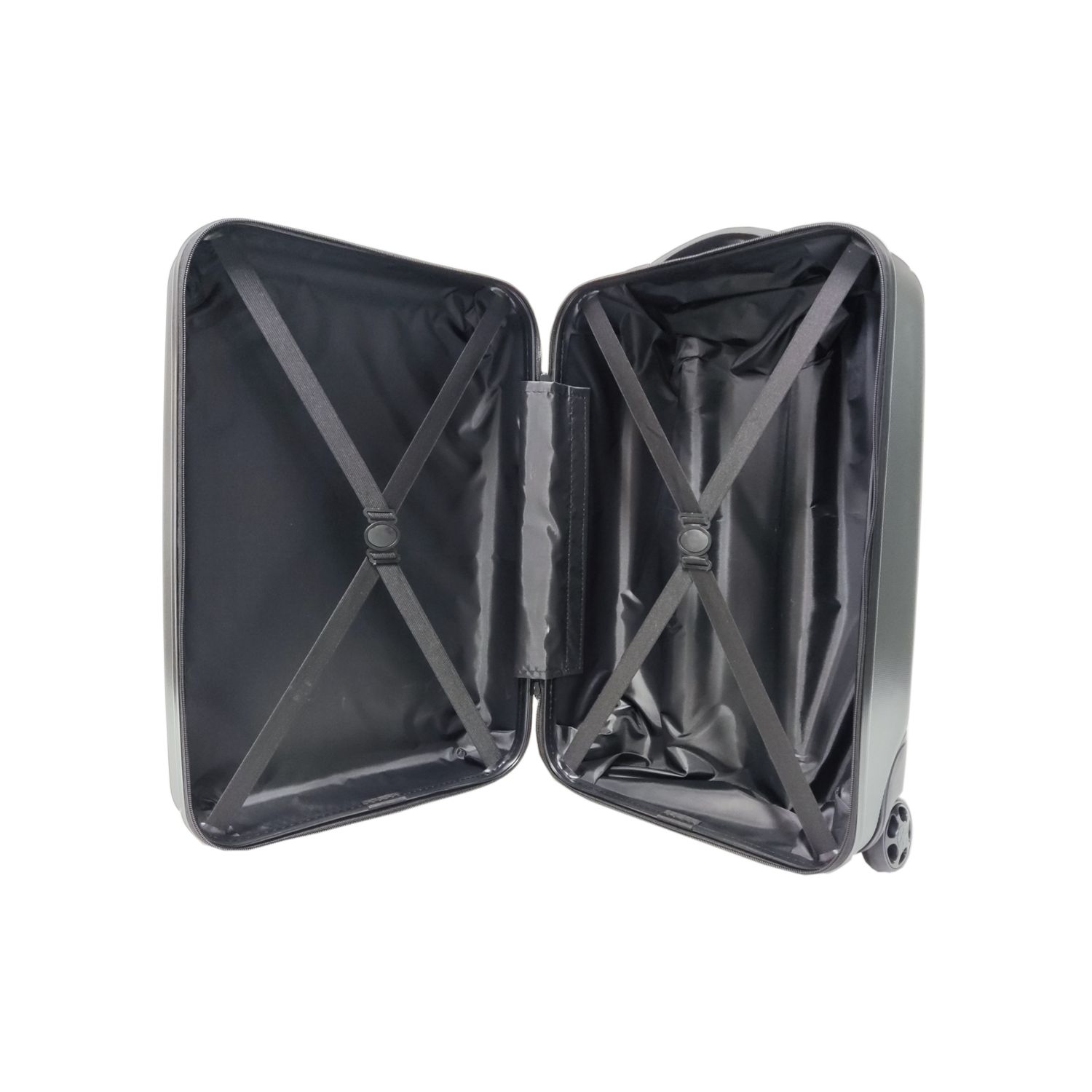 Voir la diapositive 6 : AUCHAN ESSENTIEL Valise cabine rigide noire 49x33x19cm