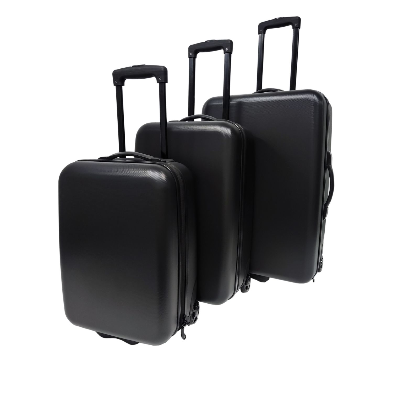 Voir la diapositive 7 : AUCHAN ESSENTIEL Valise cabine rigide noire 49x33x19cm