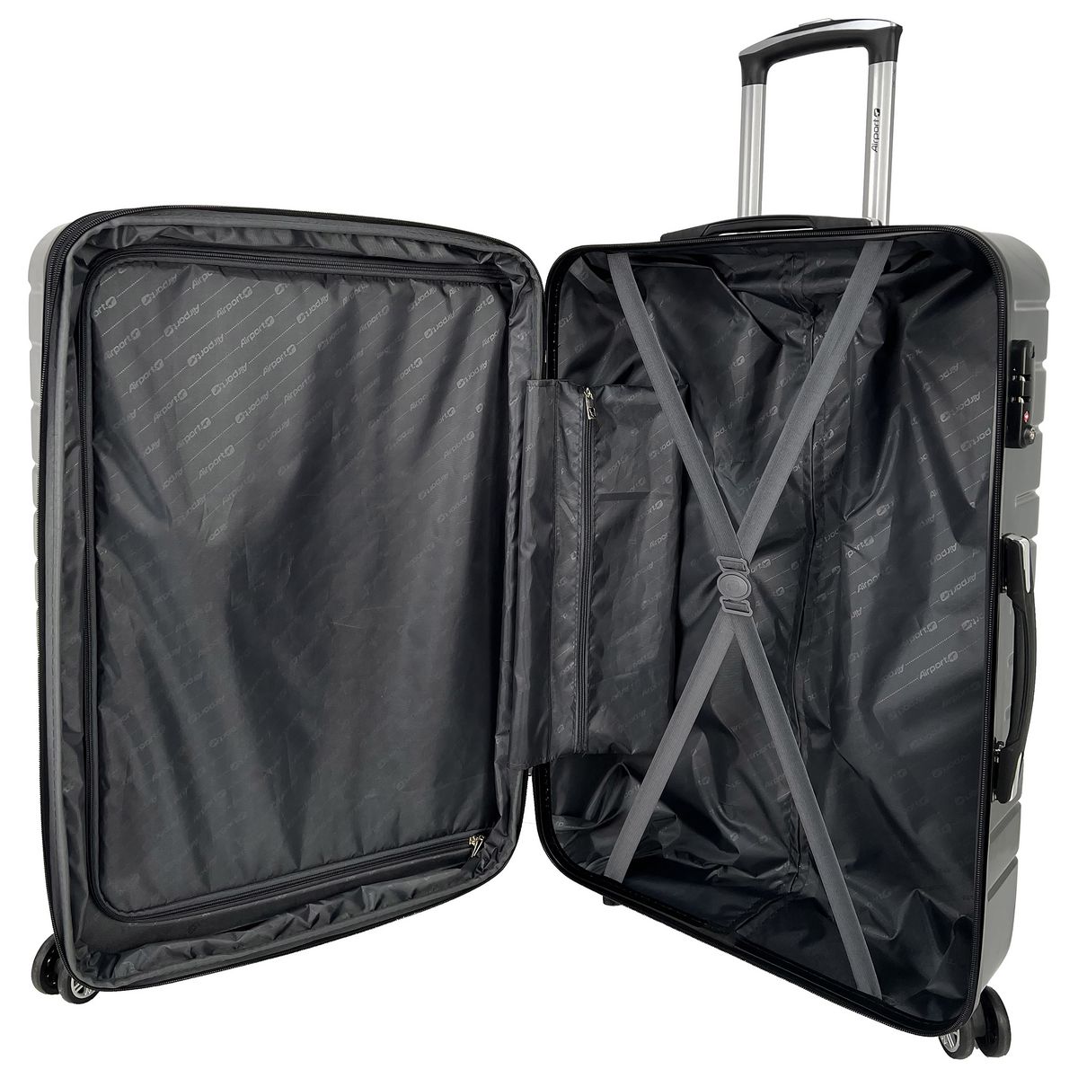 AIRPORT Grande Valise rigide grise Wavy Pop 75x49x28cm