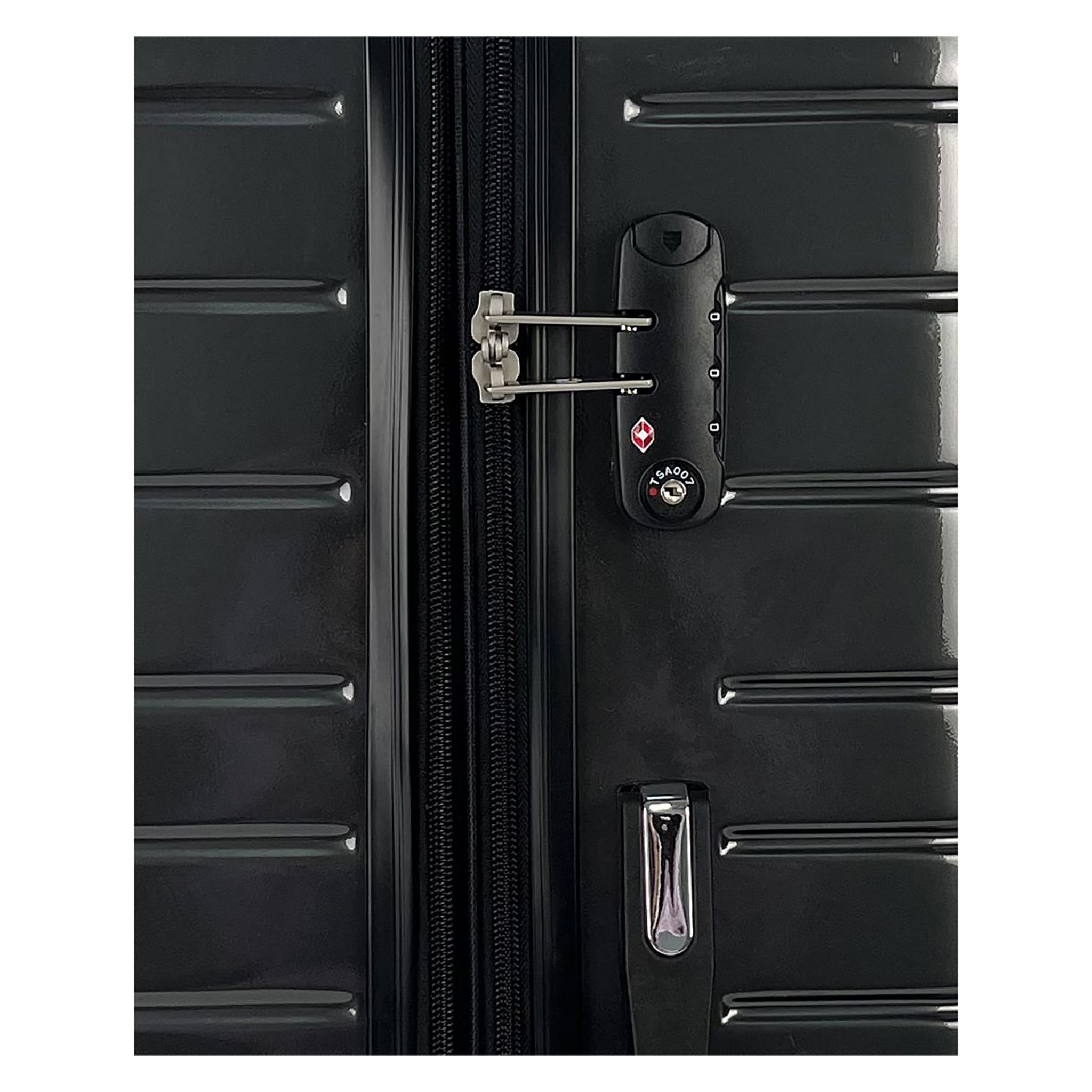 Voir la diapositive 7 : AIRPORT Grande Valise rigide grise Wavy Pop 75x49x28cm