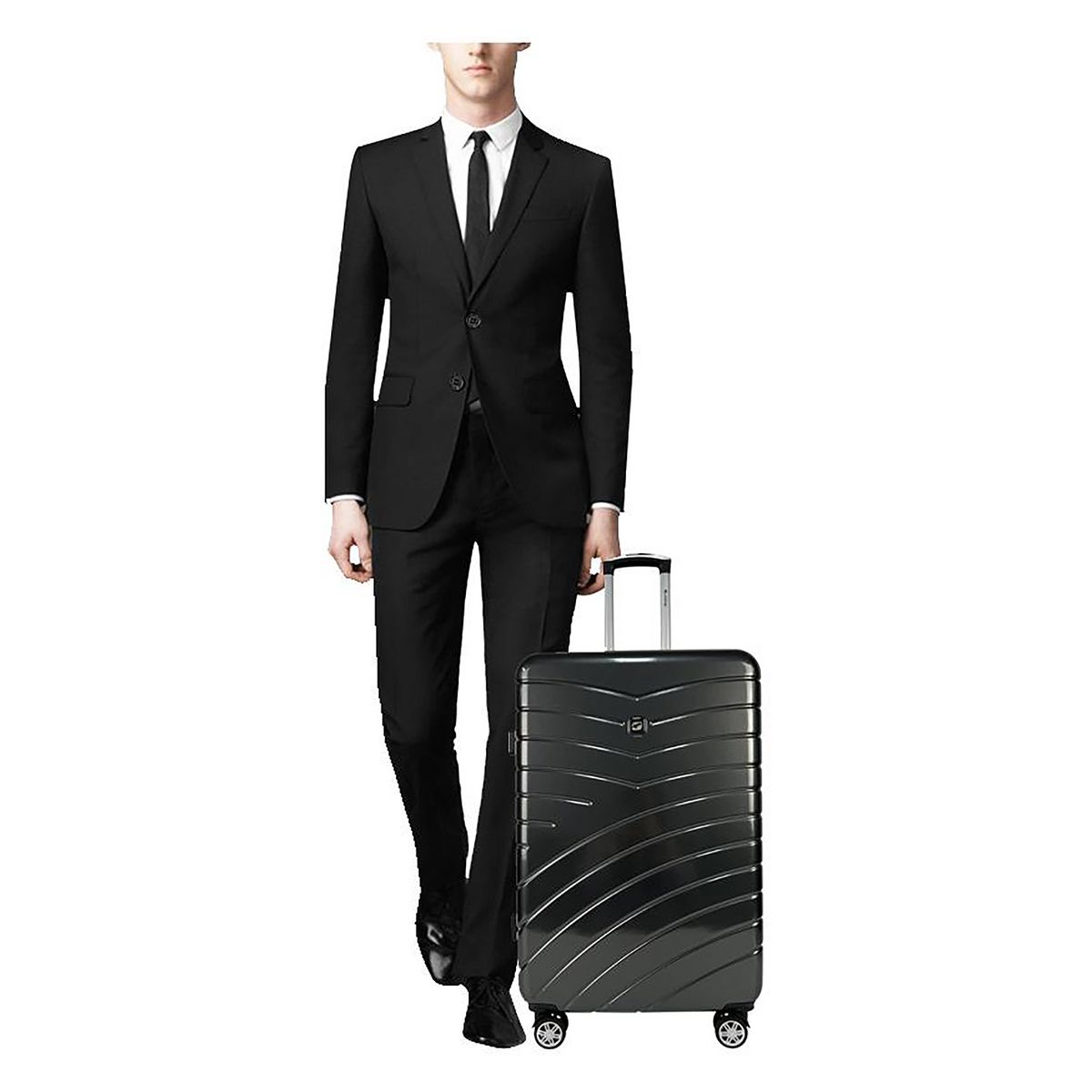 AIRPORT Grande Valise rigide grise Wavy Pop 75x49x28cm