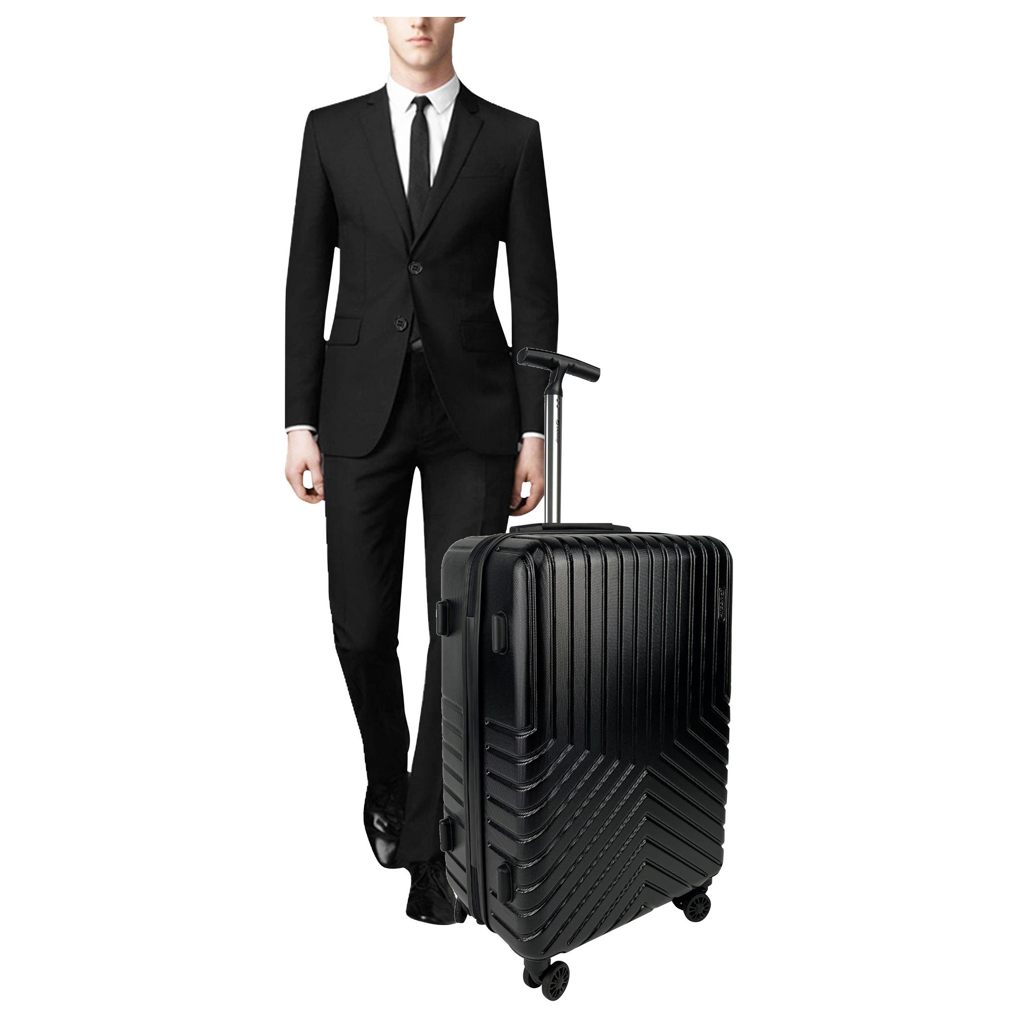 Voir la diapositive 9 : AIRPORT Grande Valise rigide noire Evolight 75x49x29cm