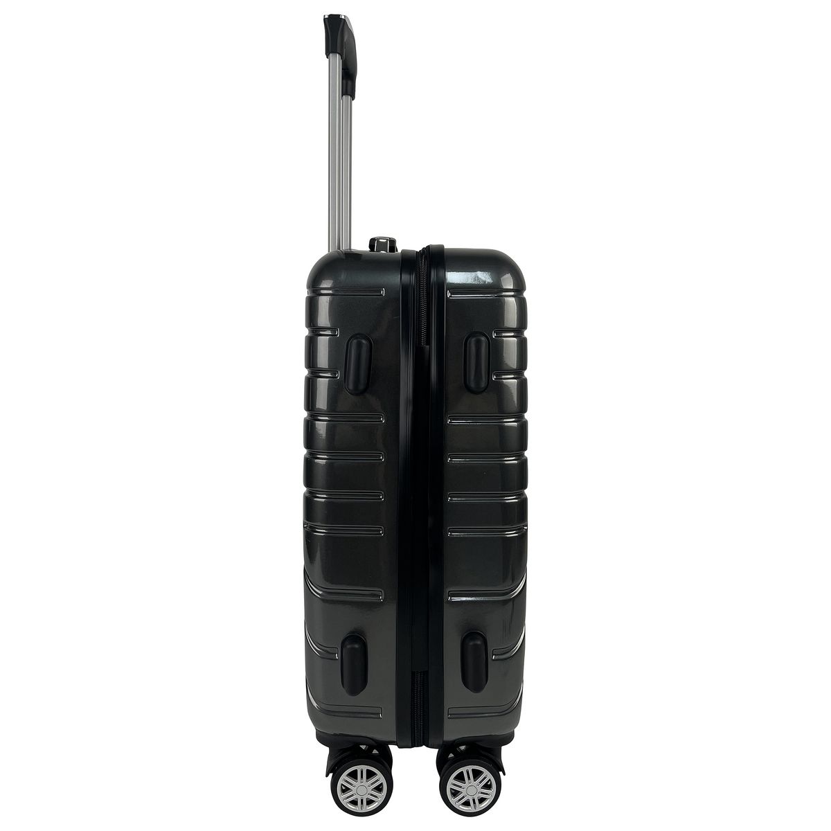 AIRPORT Valise cabine rigide noire Wavy Pop 55x35x20cm