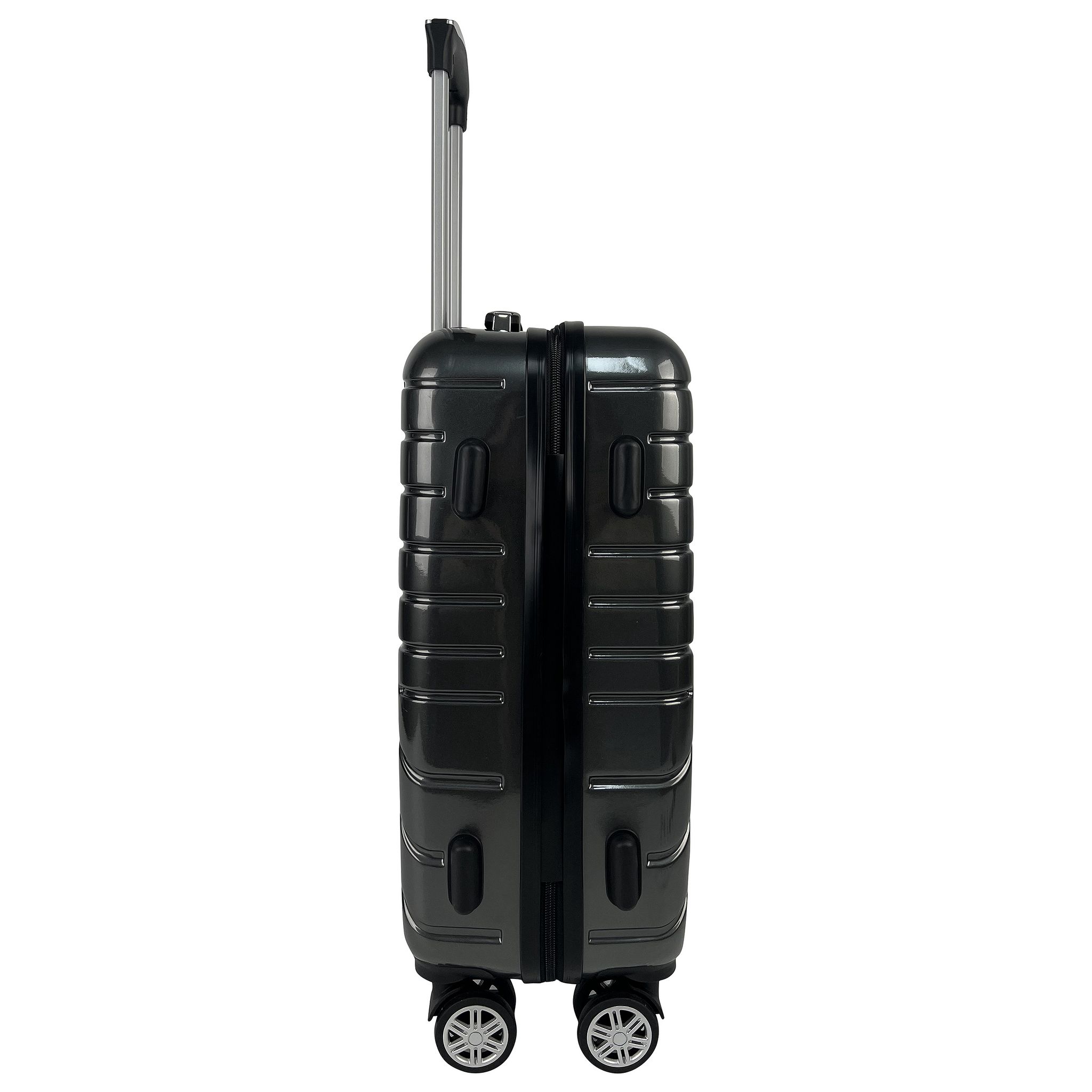 Voir la diapositive 2 : AIRPORT Valise cabine rigide noire Wavy Pop 55x35x20cm