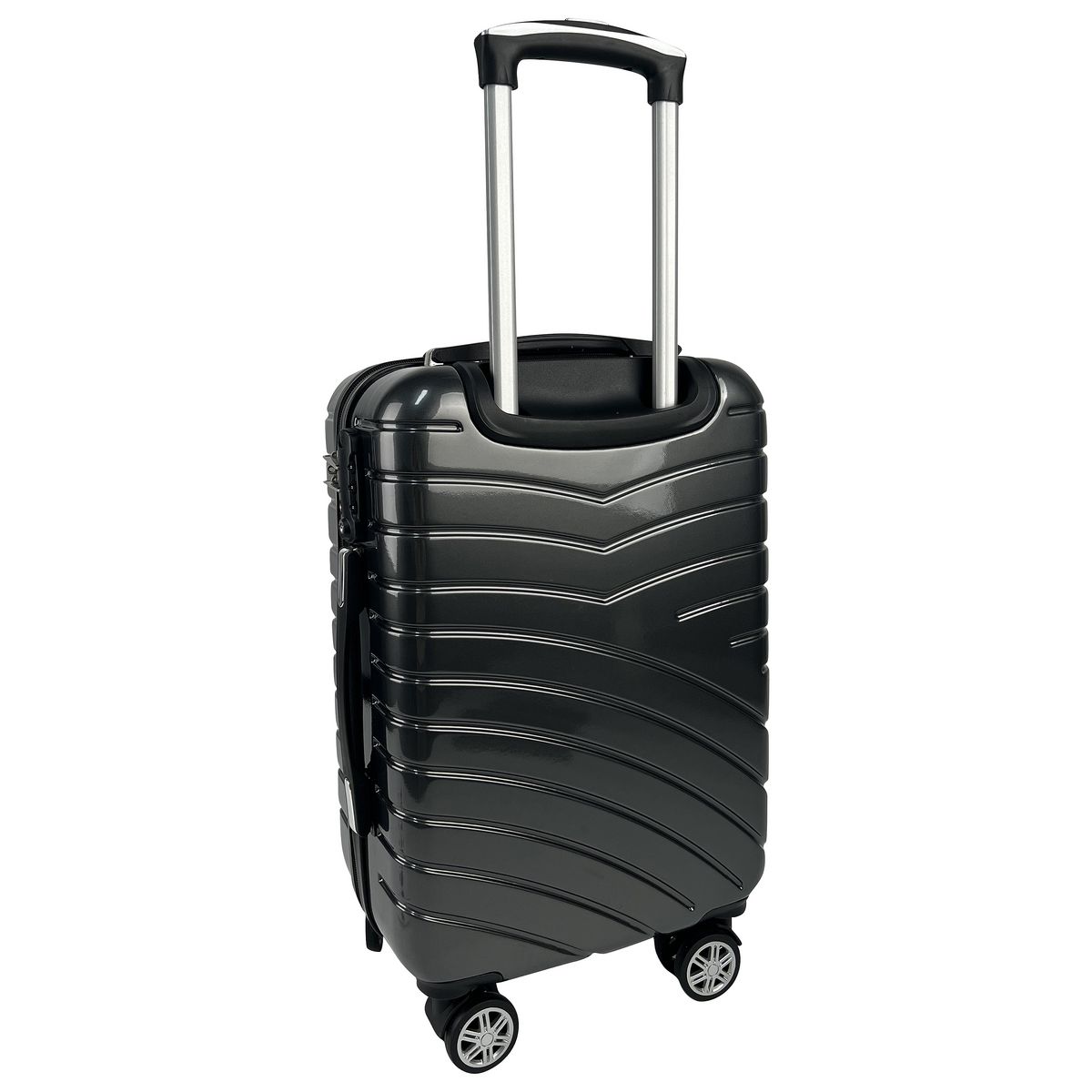 AIRPORT Valise cabine rigide noire Wavy Pop 55x35x20cm