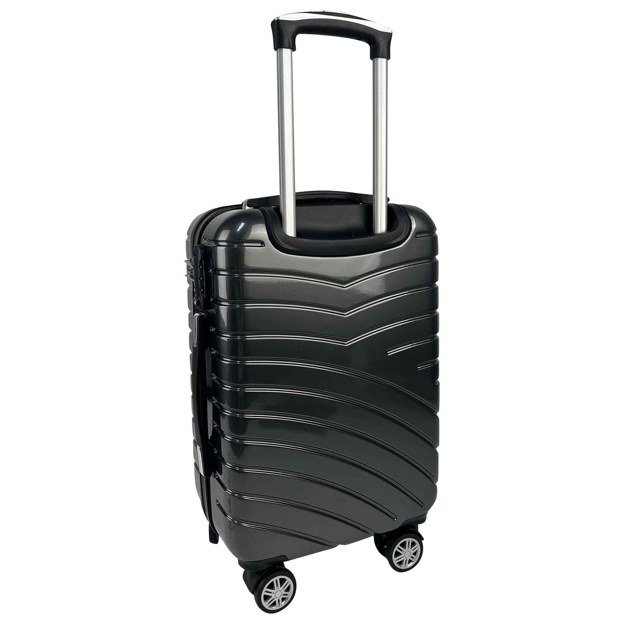 Voir la diapositive 3 : AIRPORT Valise cabine rigide noire Wavy Pop 55x35x20cm