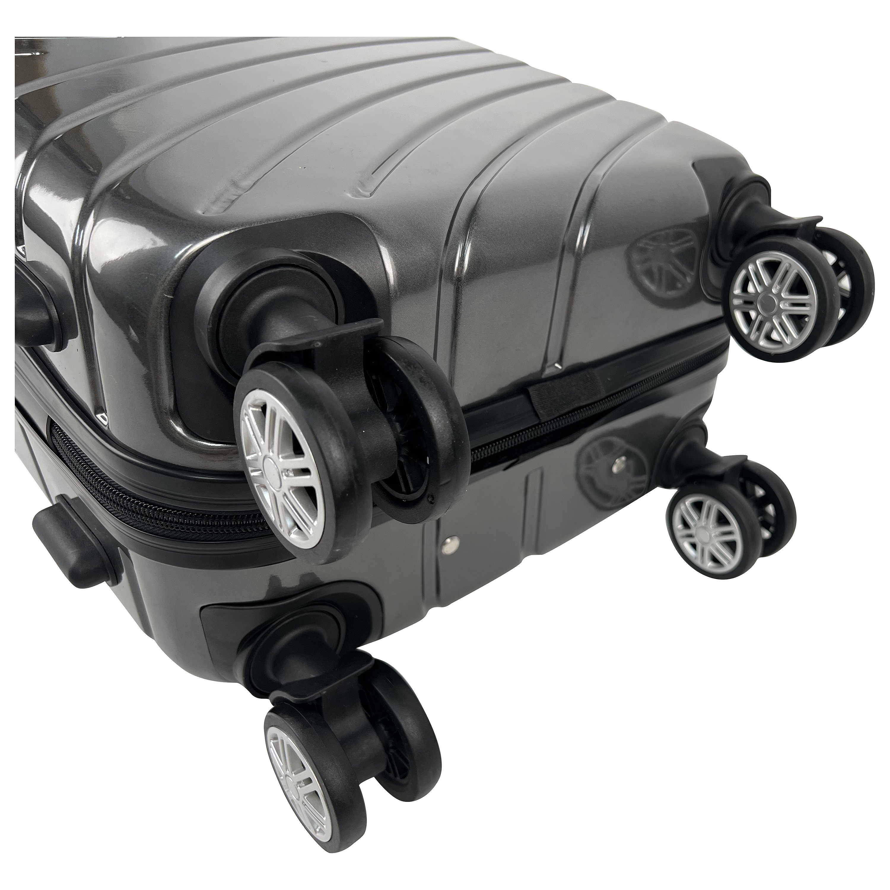 Voir la diapositive 5 : AIRPORT Valise cabine rigide noire Wavy Pop 55x35x20cm