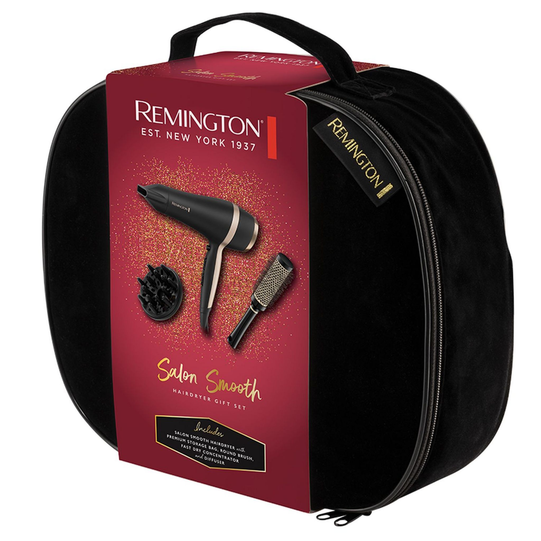 Voir la diapositive 2 : REMINGTON Sèche cheveux kit avec diffuseur D6940GP - Noir