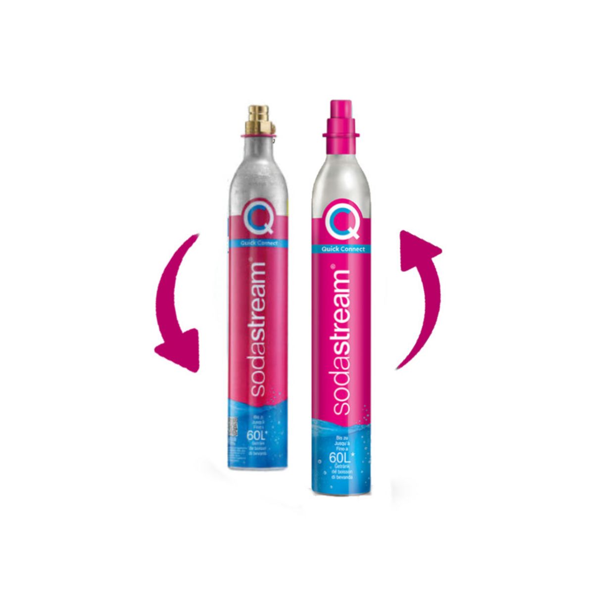 SODASTREAM Cylindre à clipser CQC - Rose