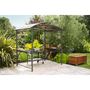 Voir la diapositive 2 : DCB GARDEN Abri pour barbecue - Aluminium et polycarbonate - Gris Anthracite