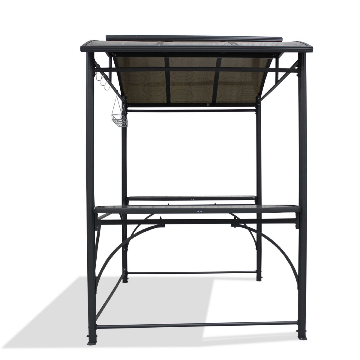 DCB GARDEN Abri pour barbecue - Aluminium et polycarbonate - Gris Anthracite