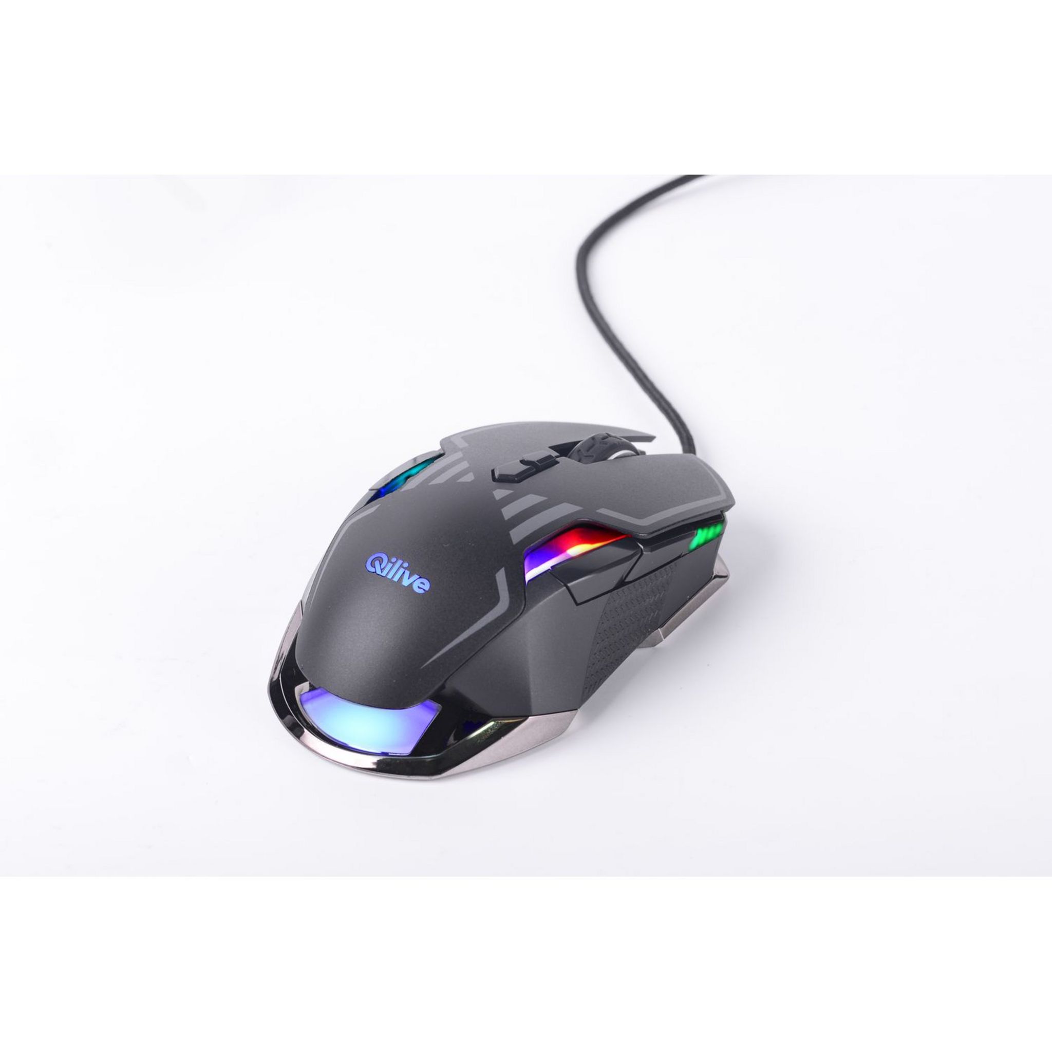Voir la diapositive 8 : QILIVE Souris Gaming SHARK METAL - Noir
