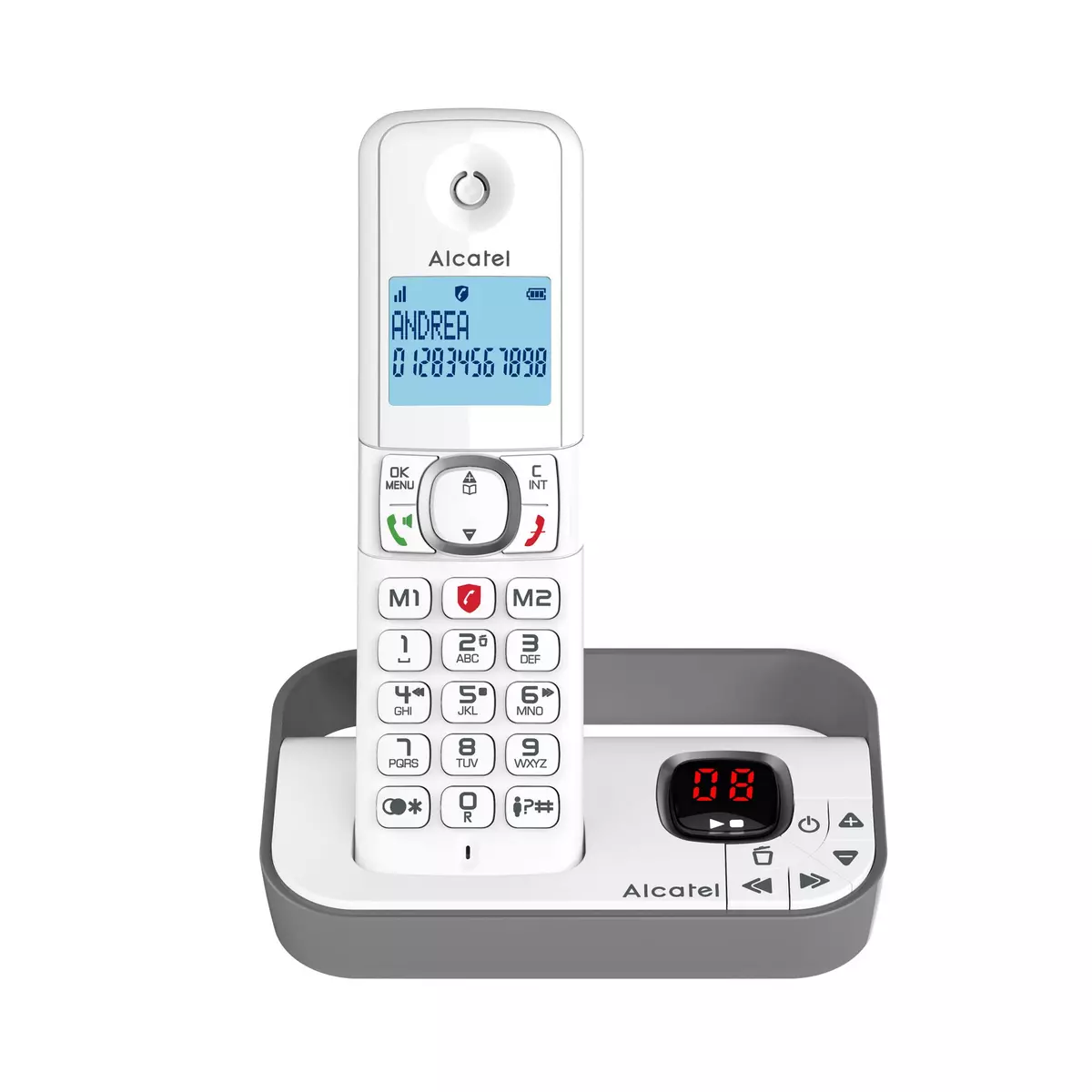 ALCATEL Téléphone Sans Fil- VOICE SOLO F860- Répondeur - Gris