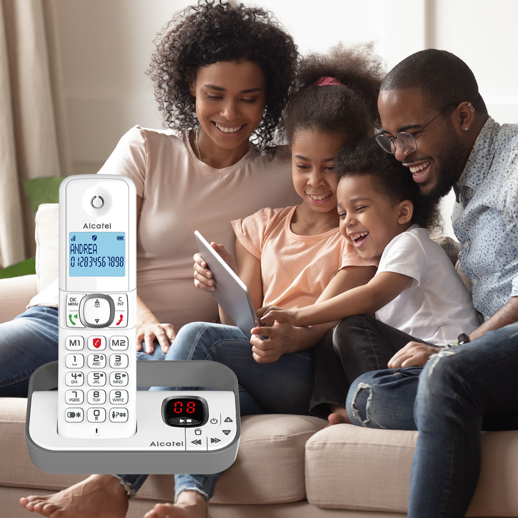 Voir la diapositive 5 : ALCATEL Téléphone Sans Fil- VOICE SOLO F860- Répondeur - Gris