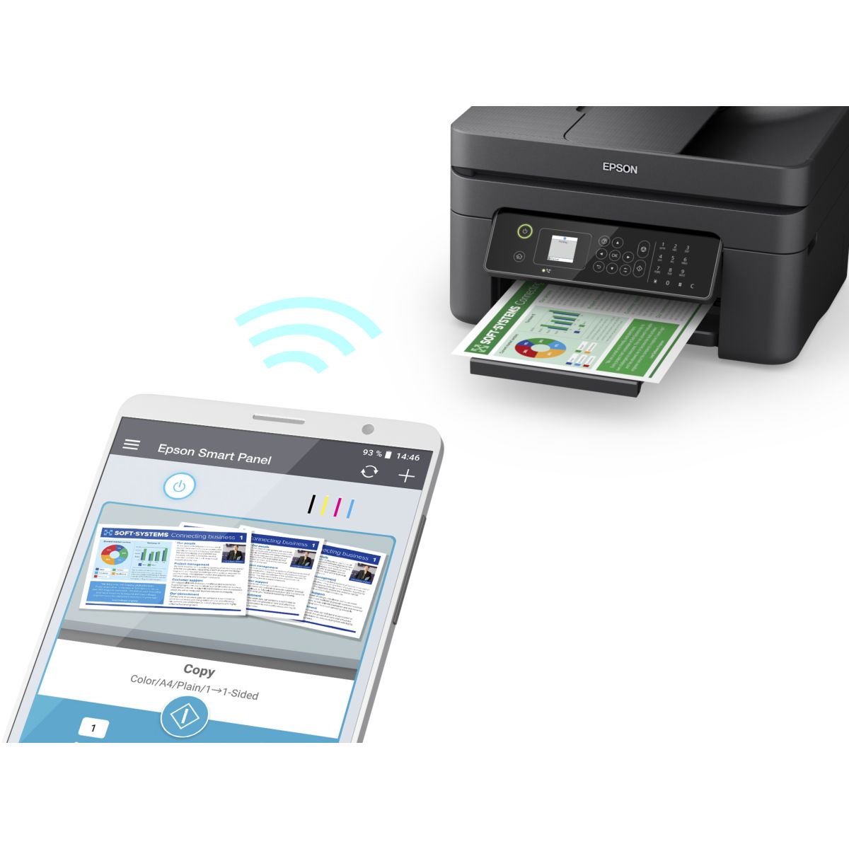 Voir la diapositive 5 : EPSON Imprimante WorkForce WF-2845 - Noire