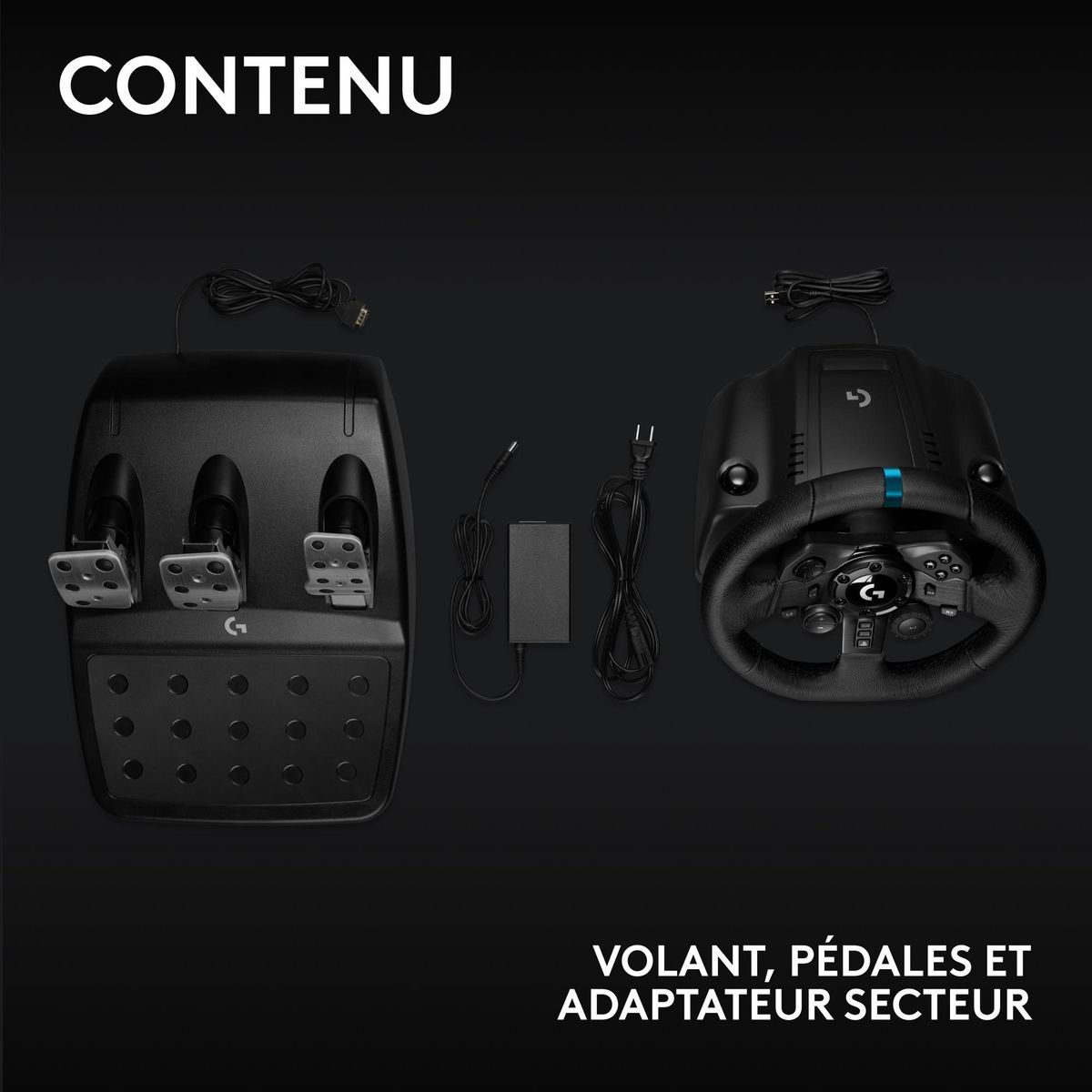 LOGITECH Volant de Course et Pédales G923 pour PS4/PC