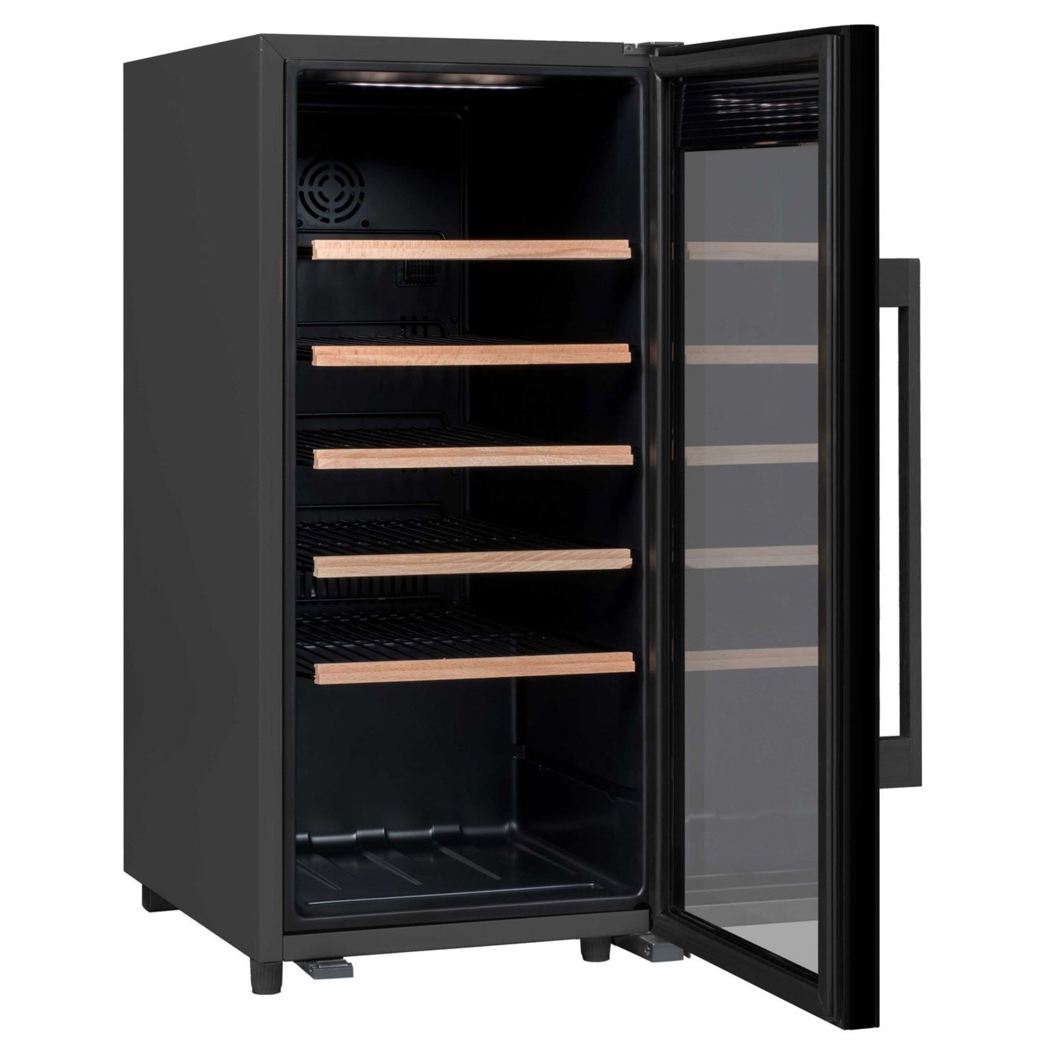 Voir la diapositive 7 : CLIMADIFF Cave de service CS41B1, 41 bouteilles, 42 dB, Porte vitré, G