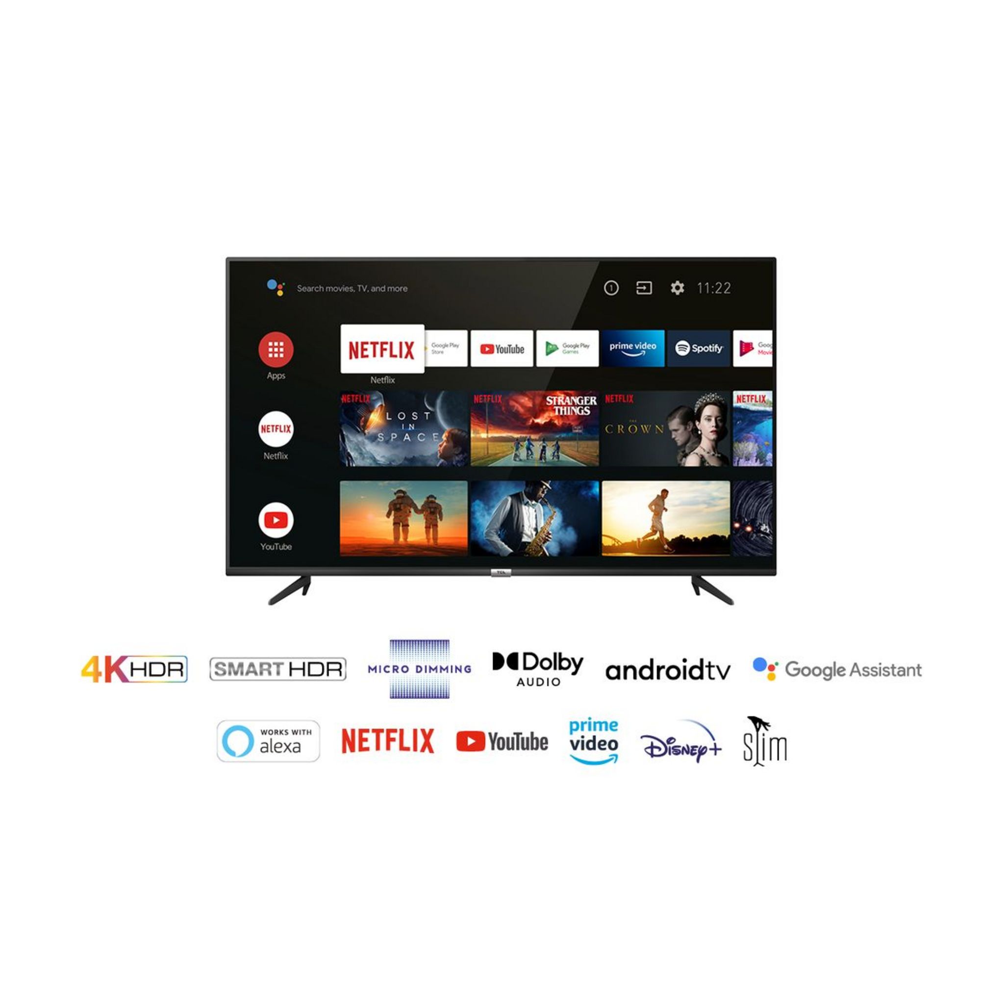 Voir la diapositive 8 : TCL 65P615 TV LED 4K HDR 164 cm Android TV 9.0