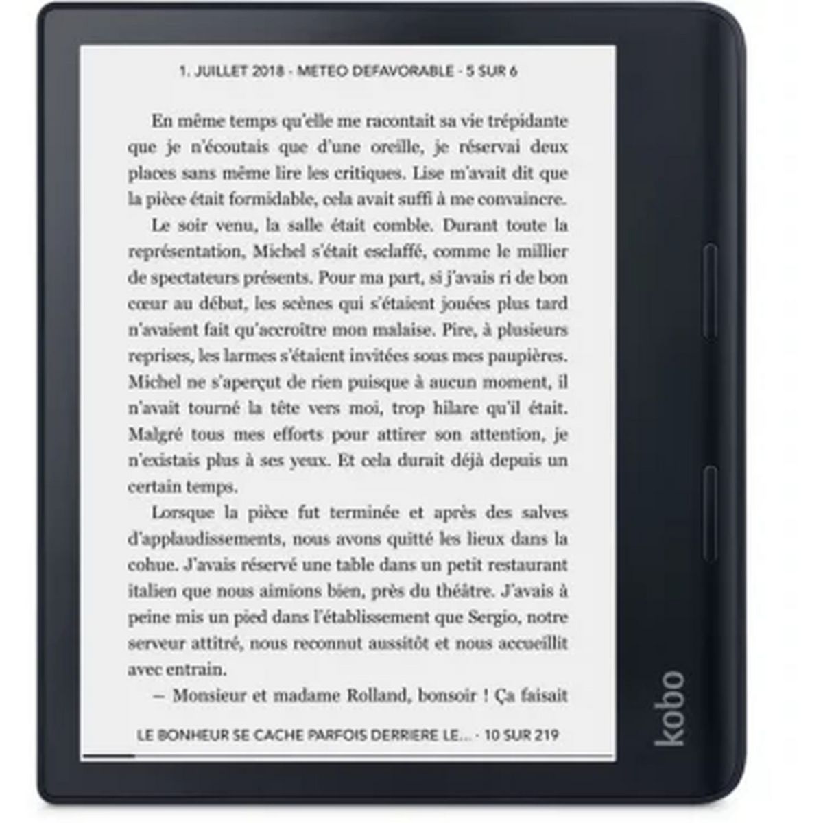 KOBO Liseuse électronique Sage - Noir