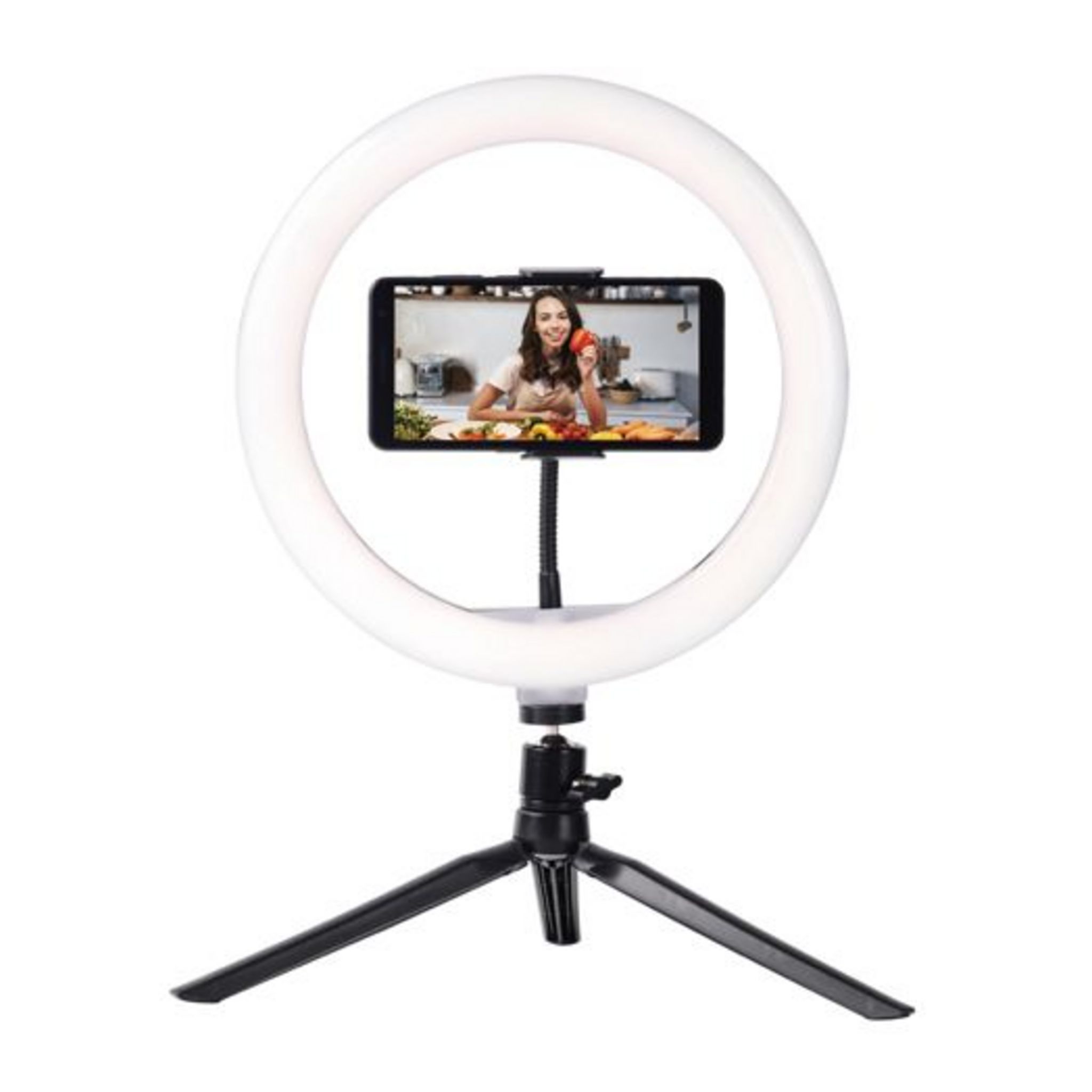 Voir la diapositive 2 : QILIVE Trépied anneau lumineux - Noir