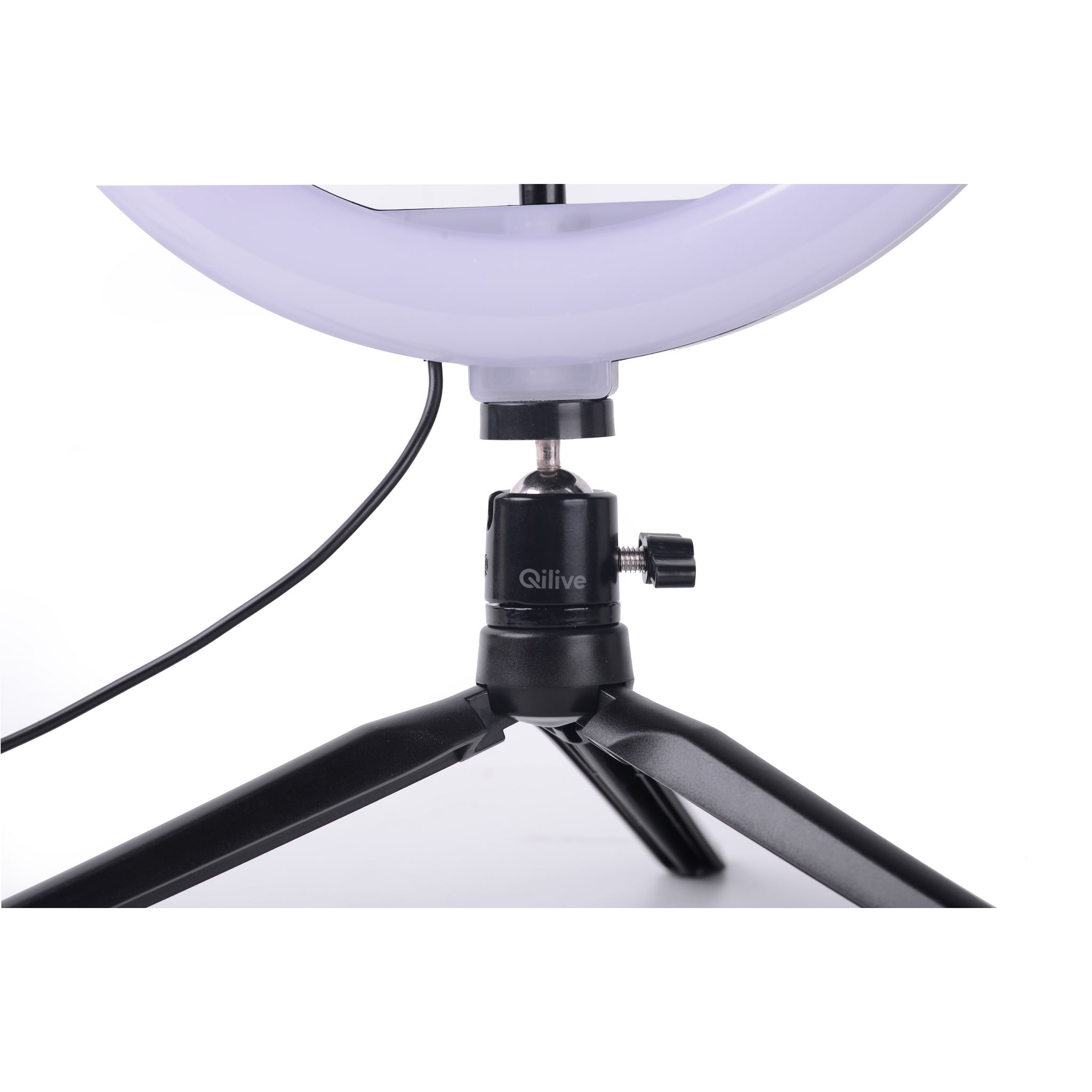 Voir la diapositive 5 : QILIVE Trépied anneau lumineux - Noir