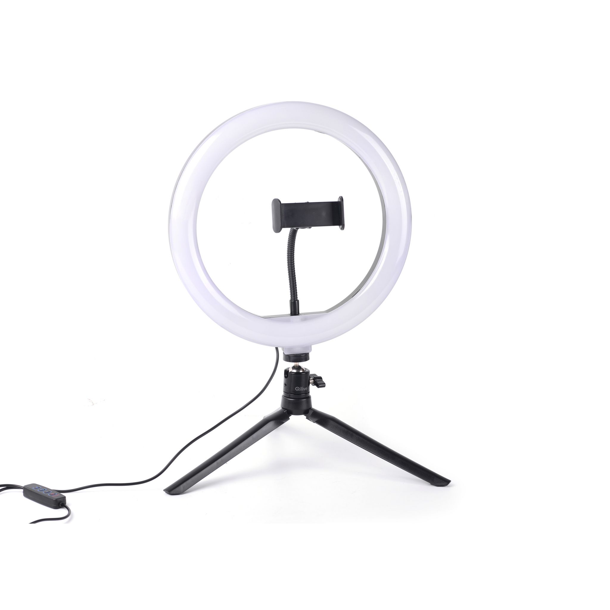 Voir la diapositive 6 : QILIVE Trépied anneau lumineux - Noir