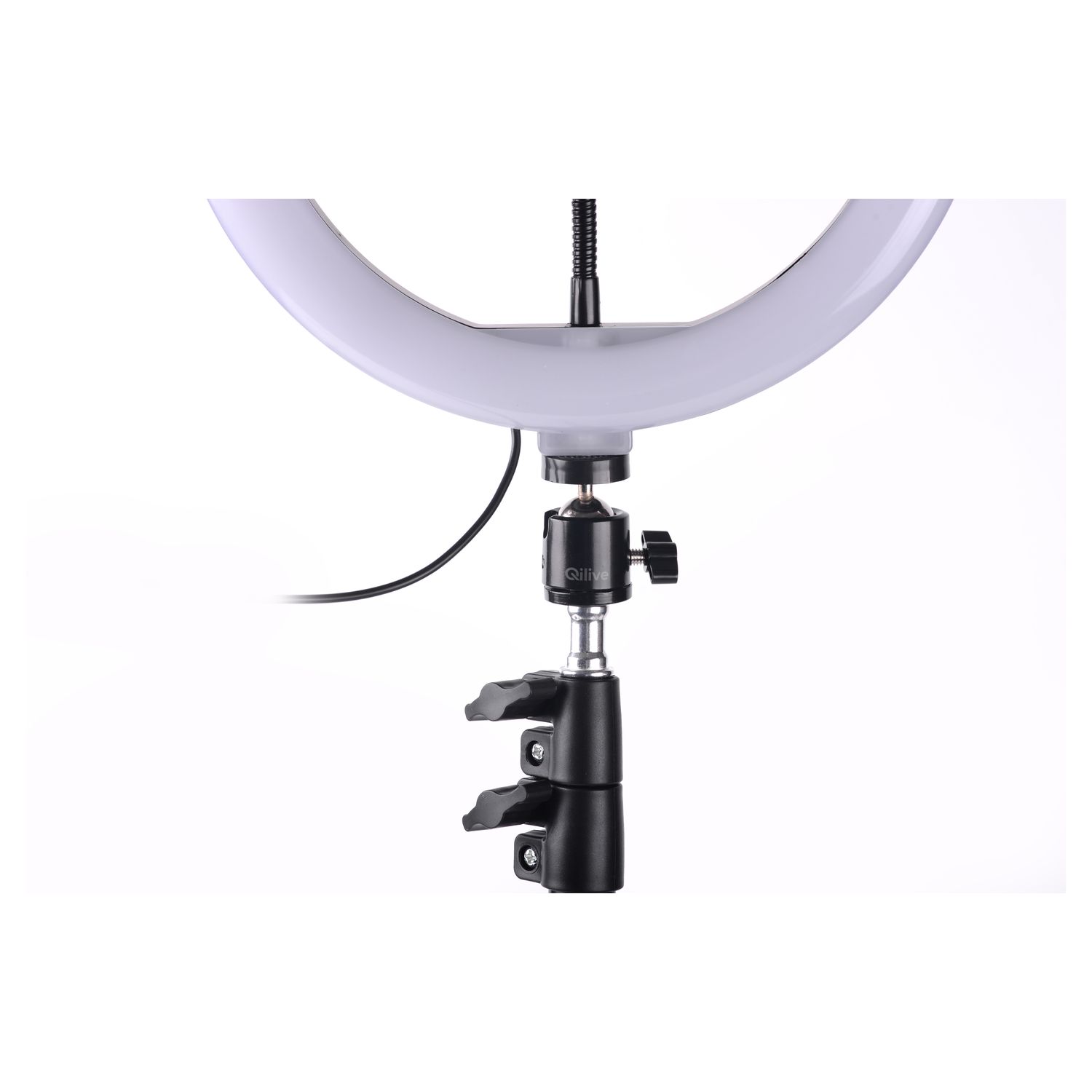 Voir la diapositive 2 : QILIVE Trépied anneaux lumineux XL - Noir