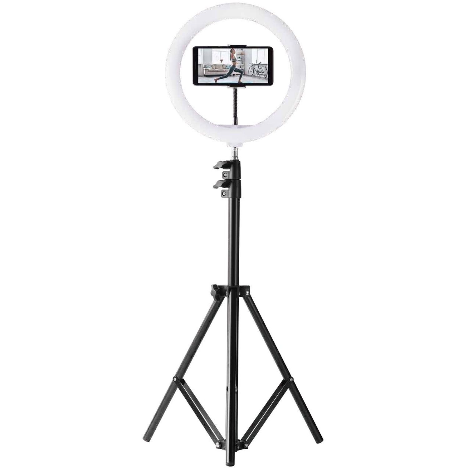 Voir la diapositive 3 : QILIVE Trépied anneaux lumineux XL - Noir
