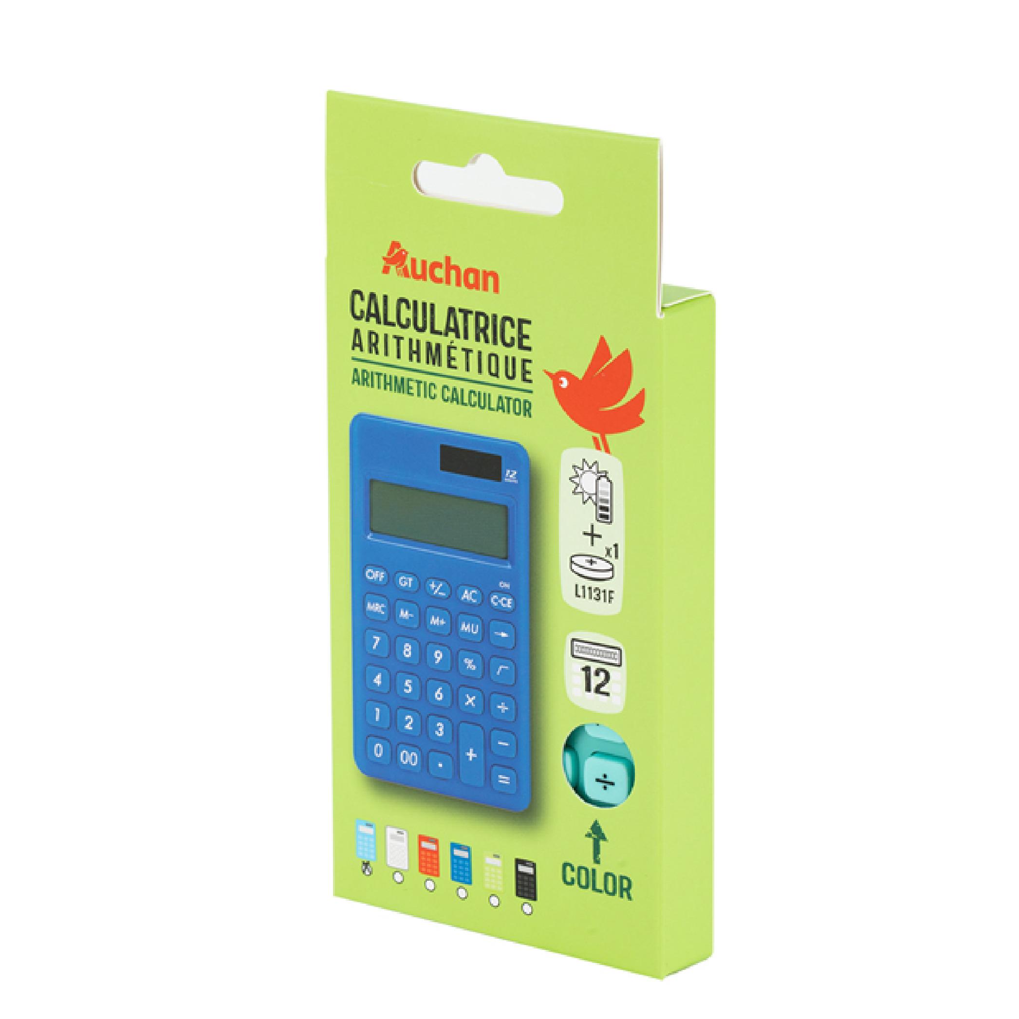 AUCHAN Calculatrice Arithmétique 12 chiffres