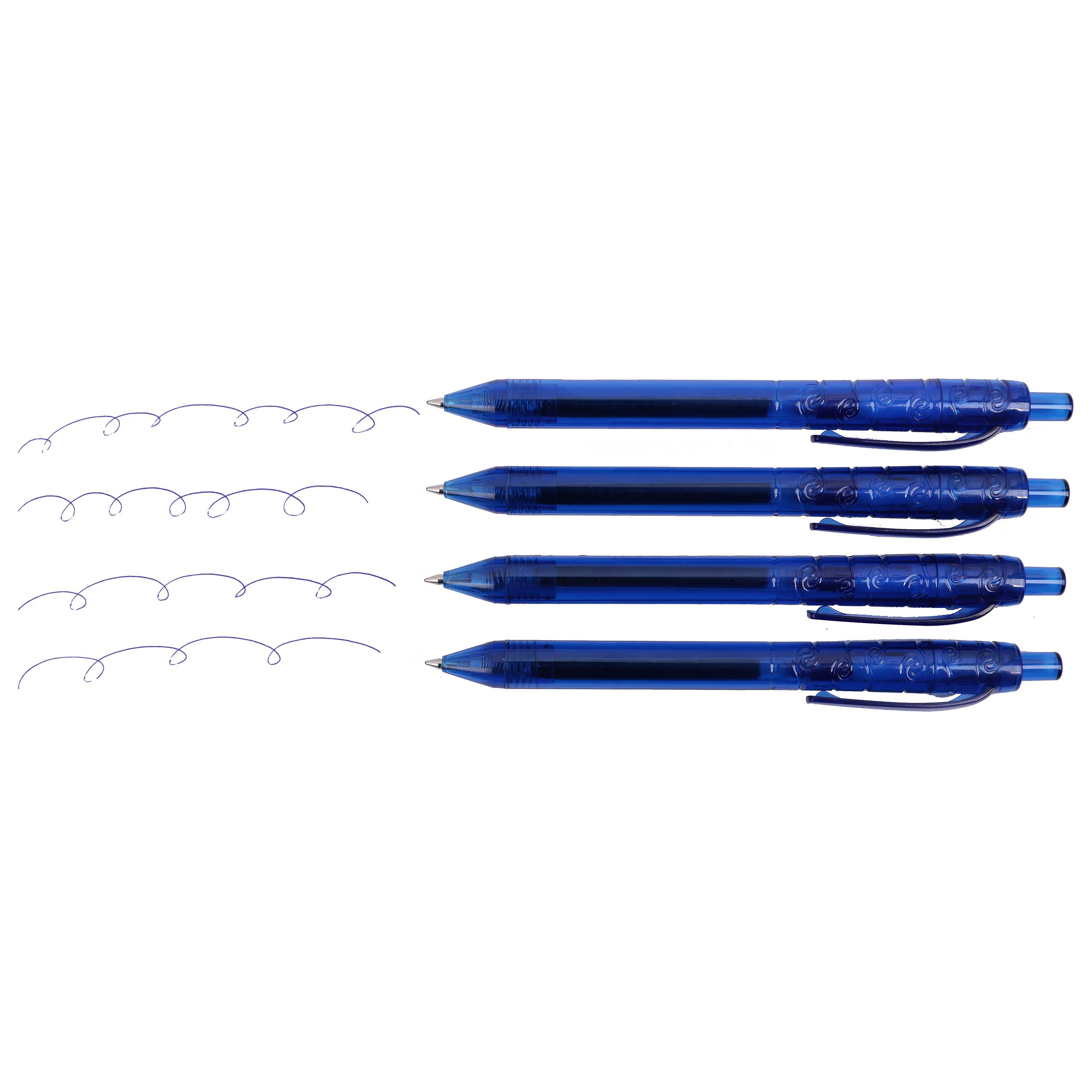 Voir la diapositive 3 : AUCHAN Stylo Bille Rétractable Pointe 1mm Bouteille recyclé - Bleu