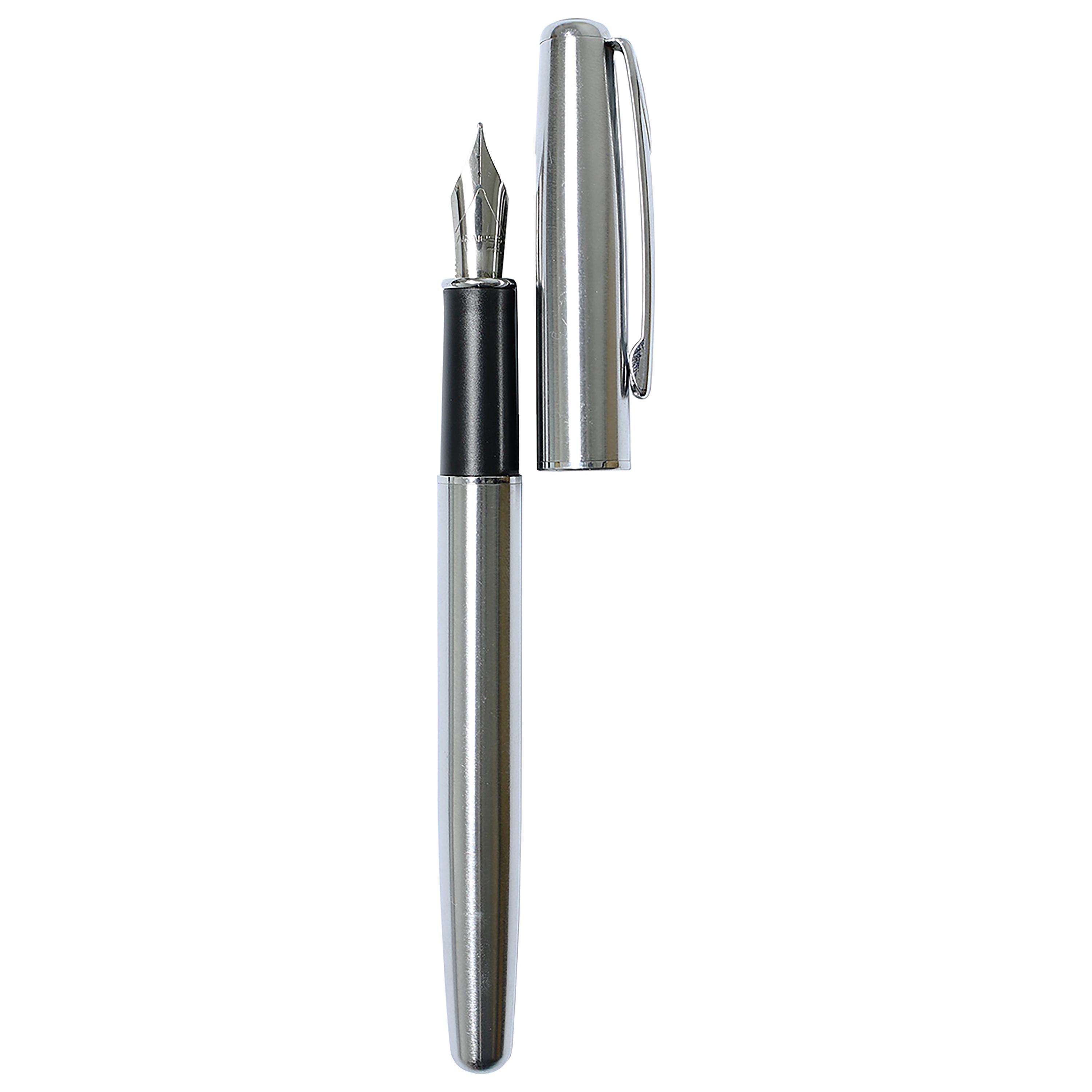 Voir la diapositive 3 : AUCHAN Stylo Plume Métallique Taille M