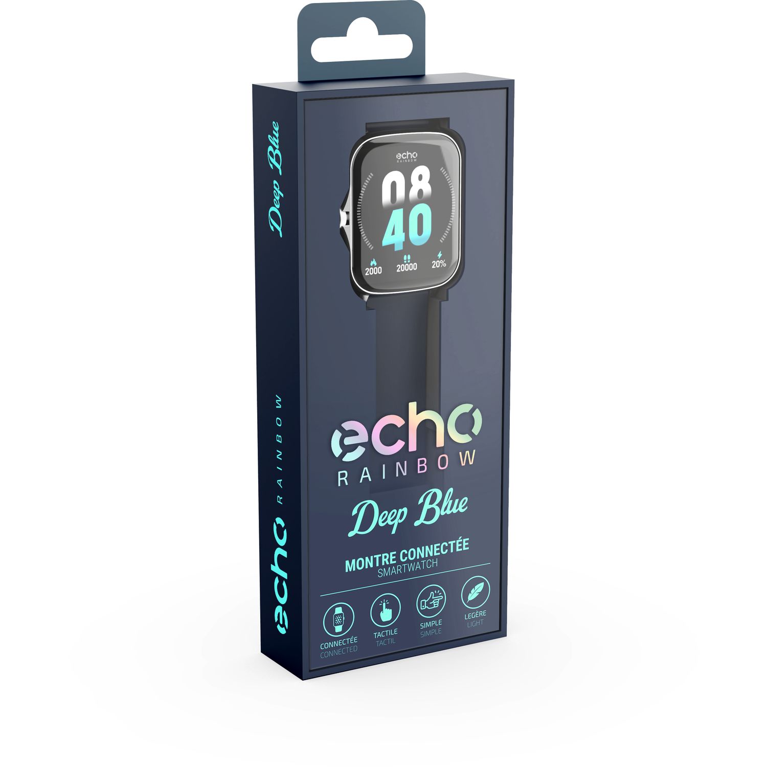 Voir la diapositive 11 : ECHO RAIMBOW Montre connectée 44mm - Bleu