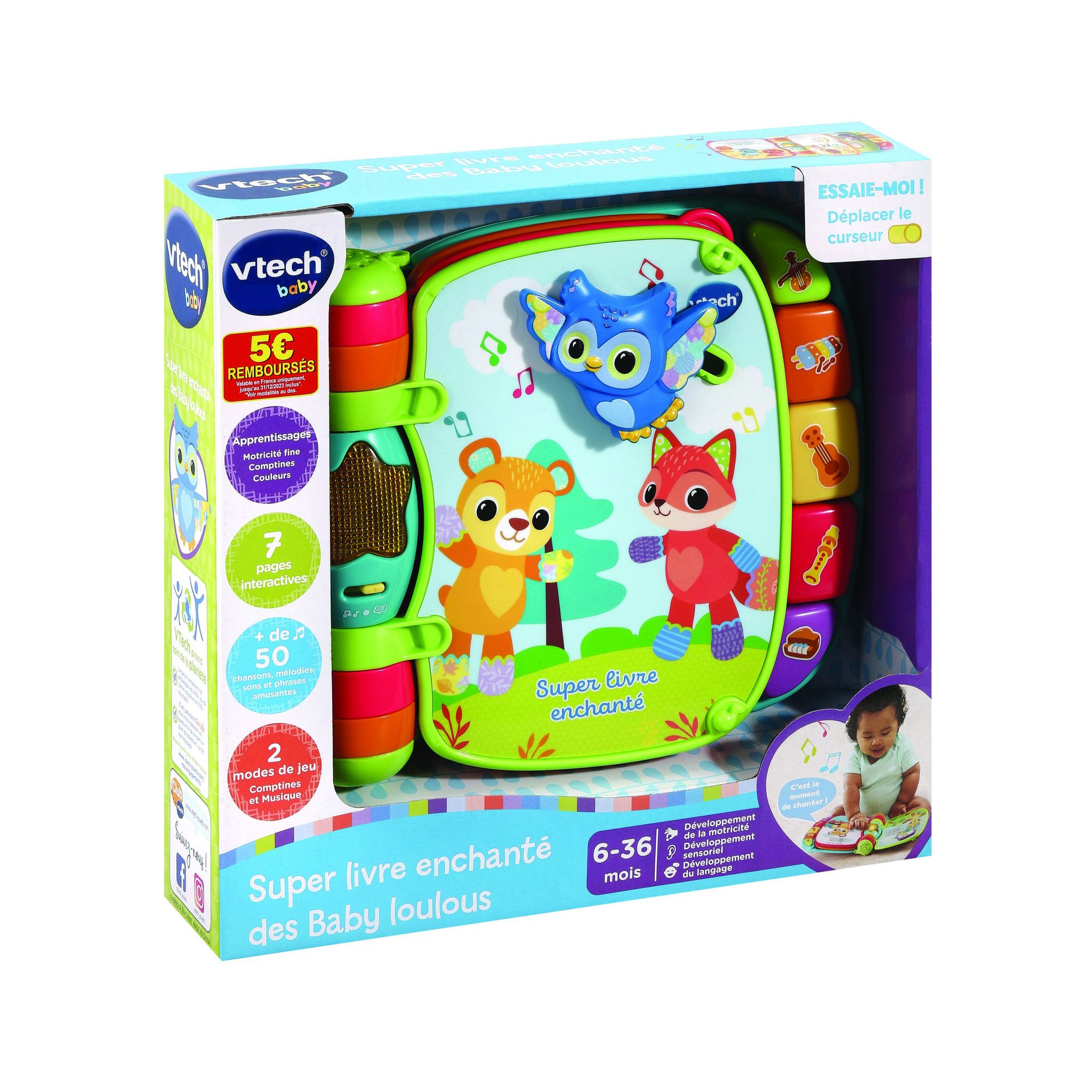 Voir la diapositive 5 : VTECH Super livre enchanté - Bleu