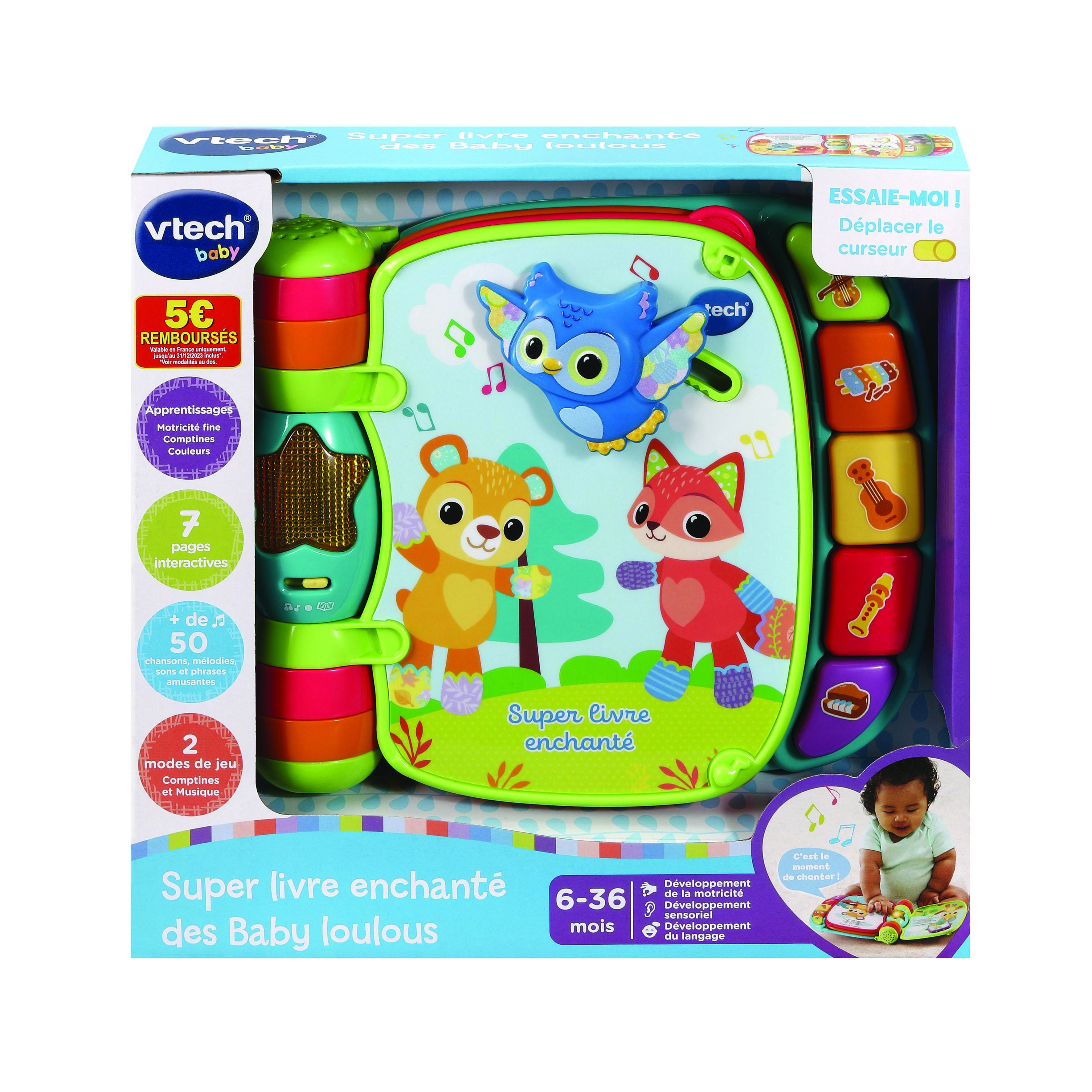 Voir la diapositive 6 : VTECH Super livre enchanté - Bleu