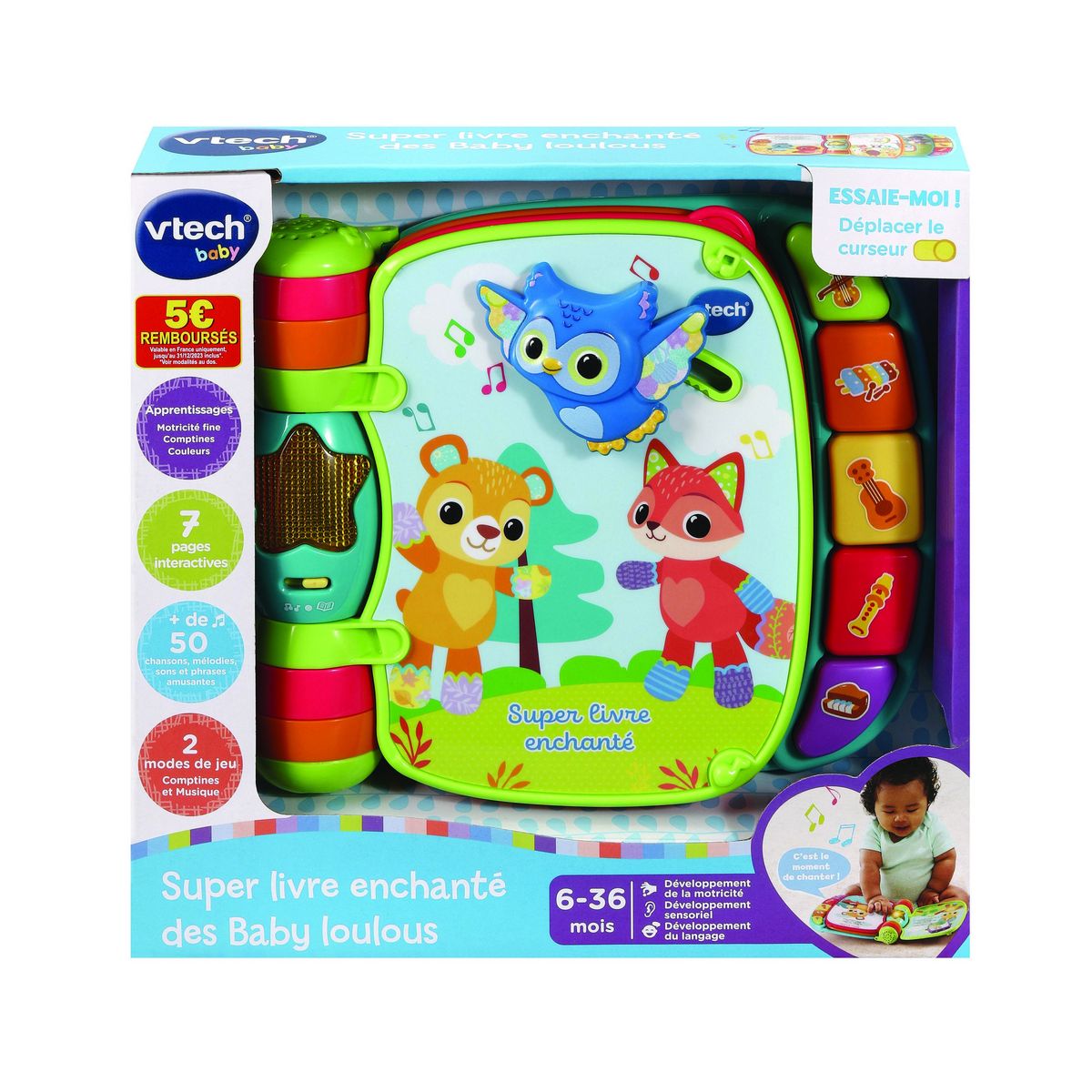 VTECH Super livre enchanté - Bleu