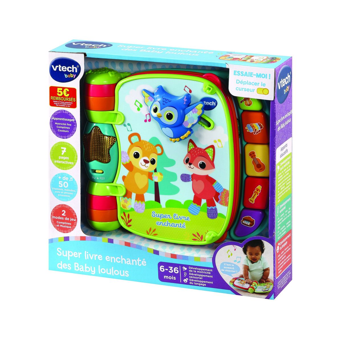 VTECH Super livre enchanté - Bleu