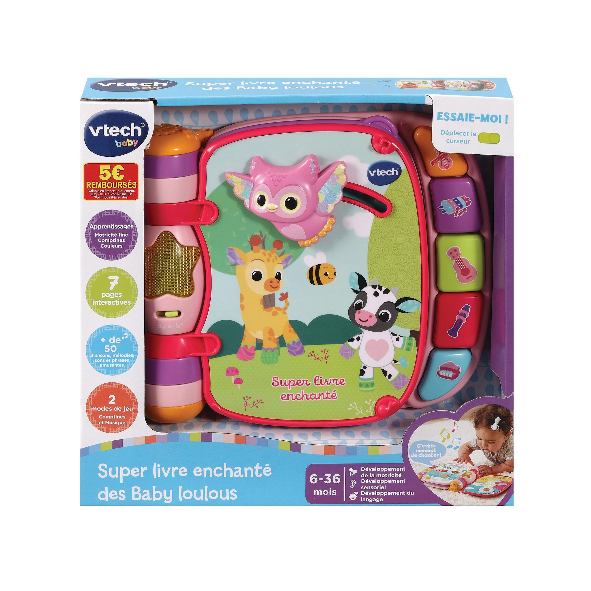 Voir la diapositive 4 : VTECH Super livre enchanté - Rose